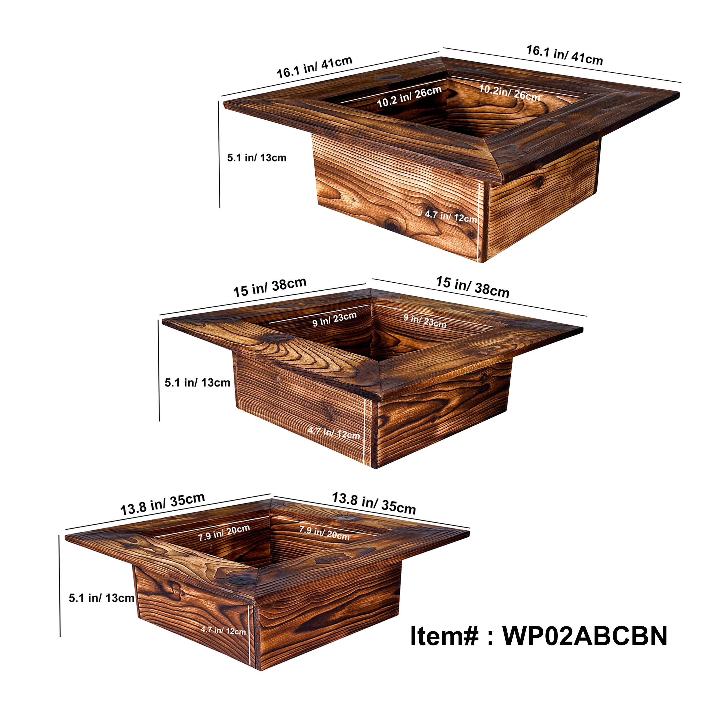 Yakisugi Burned Wooden Pot / Container