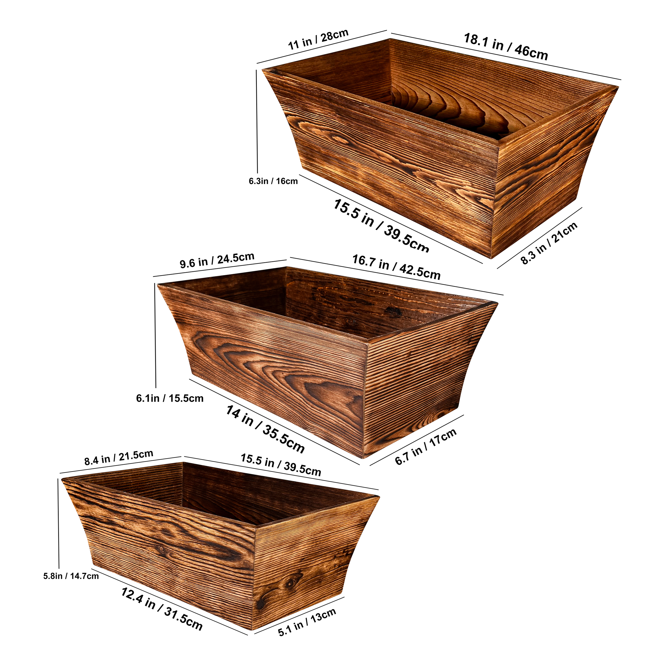 Yakisugi Burned Wooden Pot / Container