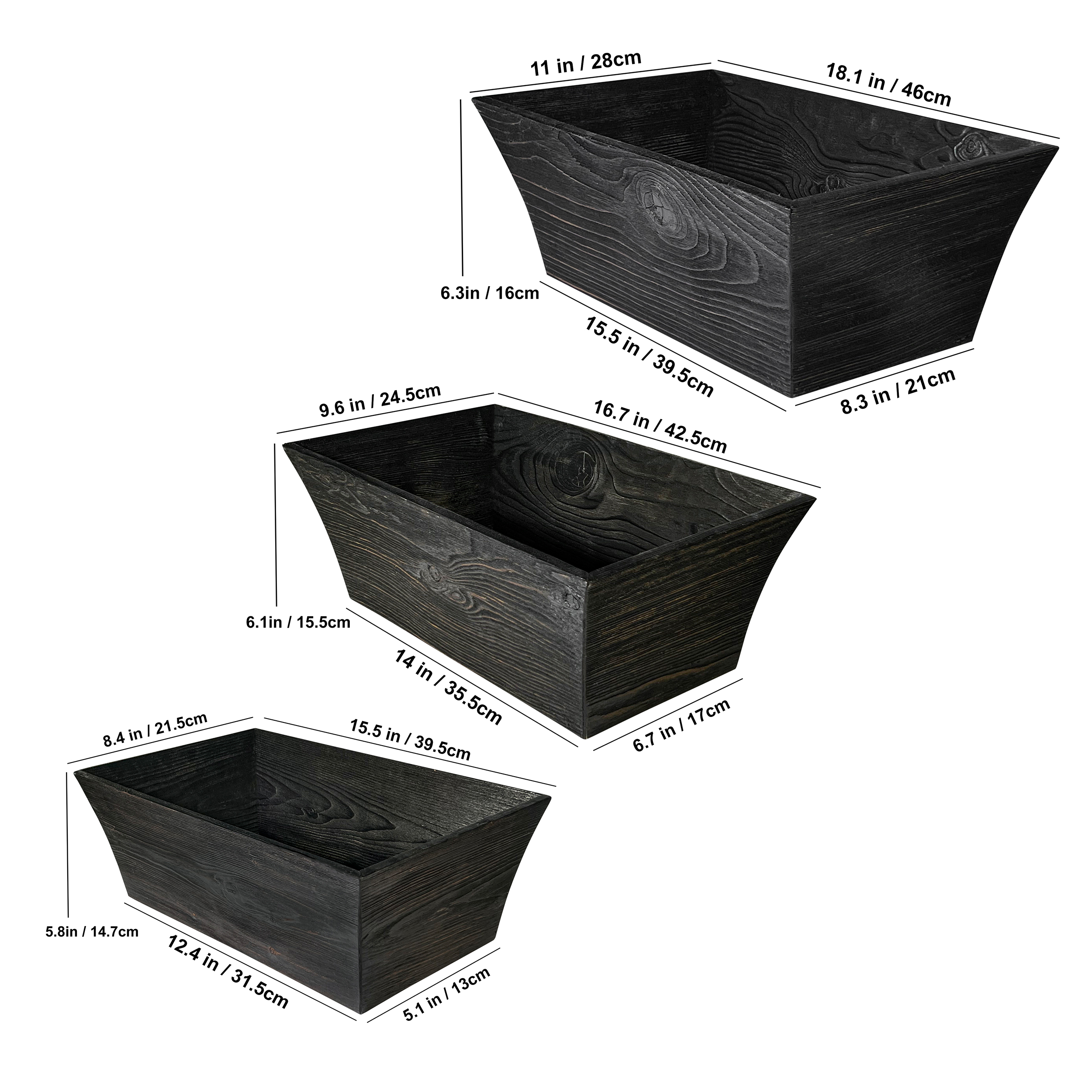 Yakisugi Burned Wooden Pot / Container