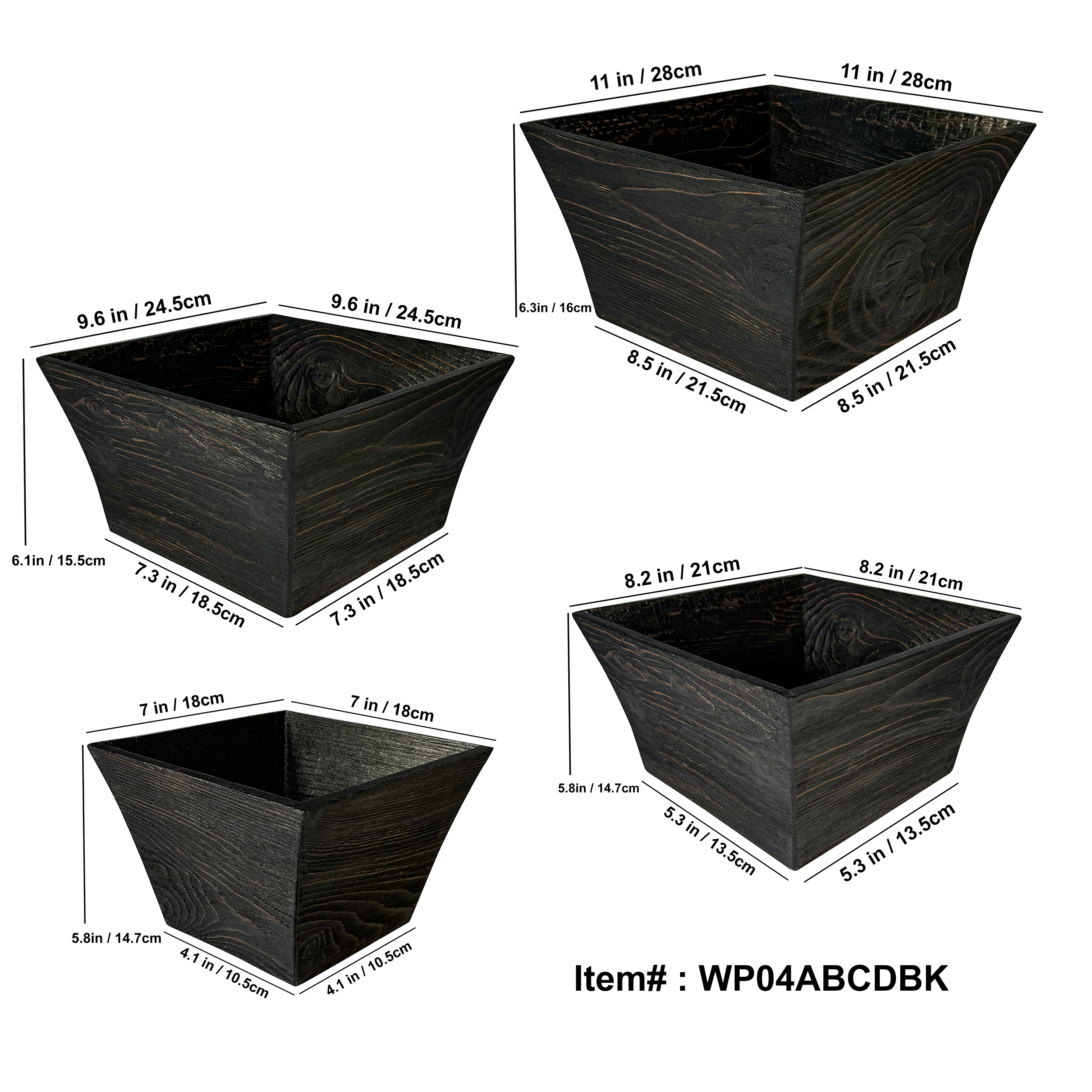 Yakisugi Burned Wooden Pot / Container