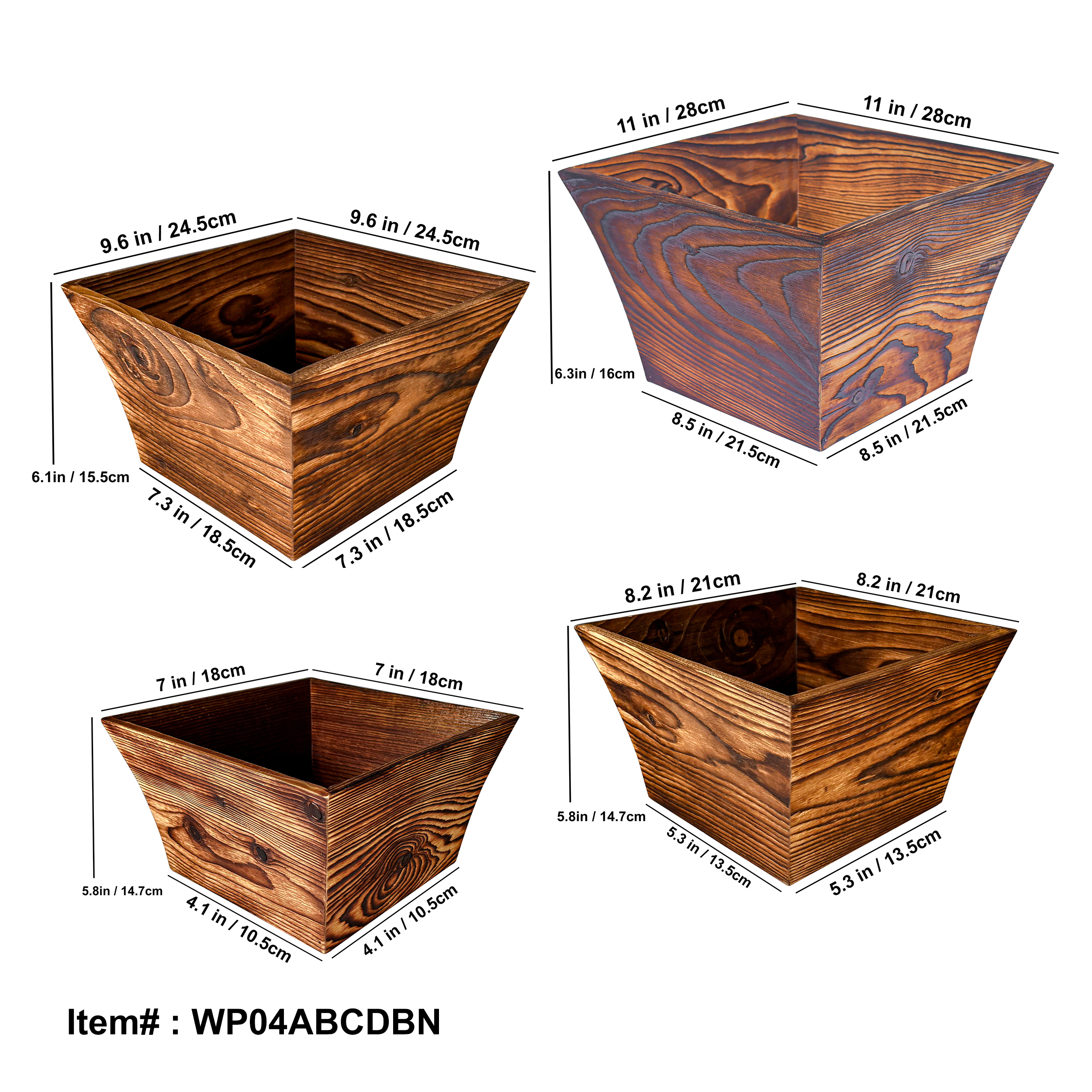 Yakisugi Burned Wooden Pot / Container