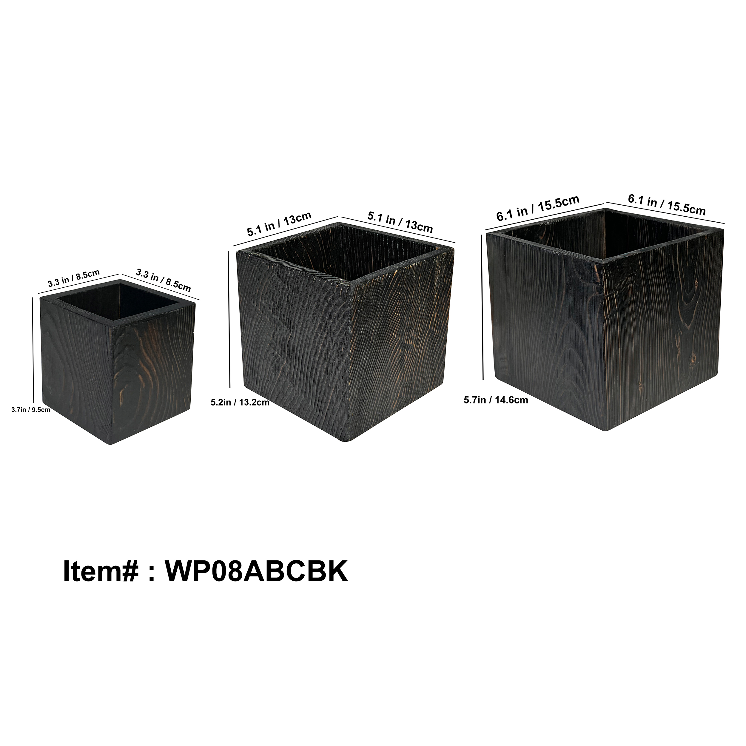 Yakisugi Burned Wooden Pot / Container