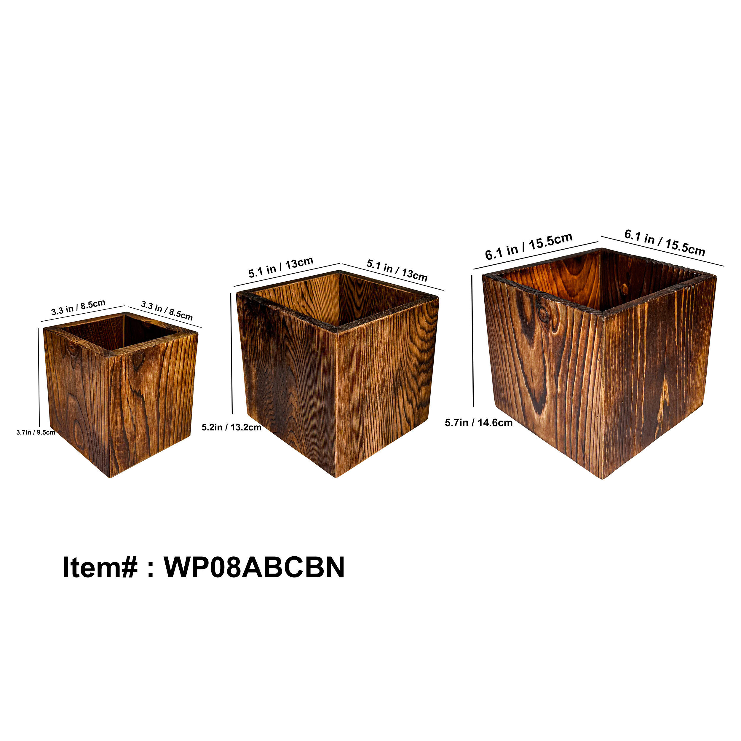 Yakisugi Burned Wooden Pot / Container