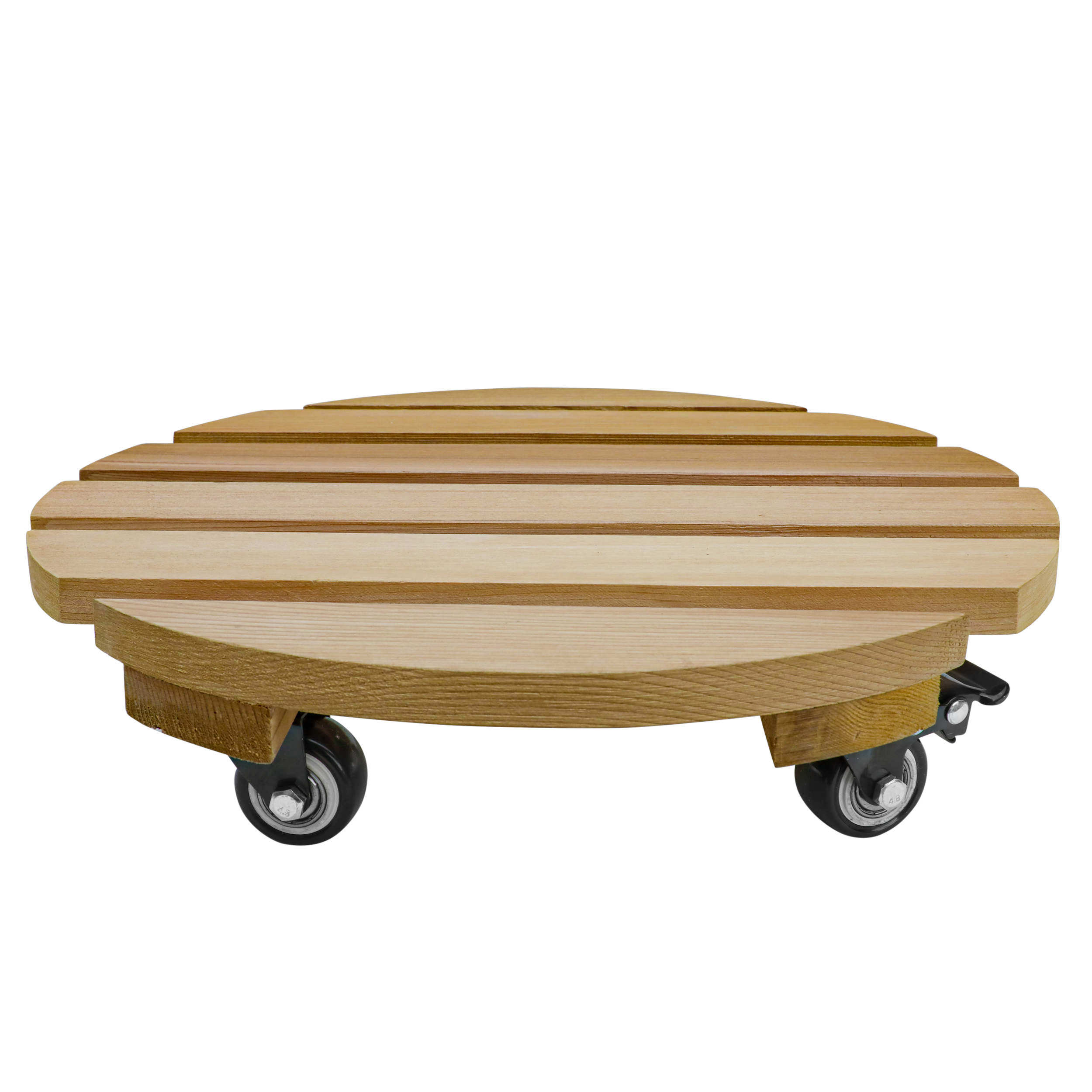 Yakisugi Burned Wooden Pot / Container Stand with Wheels