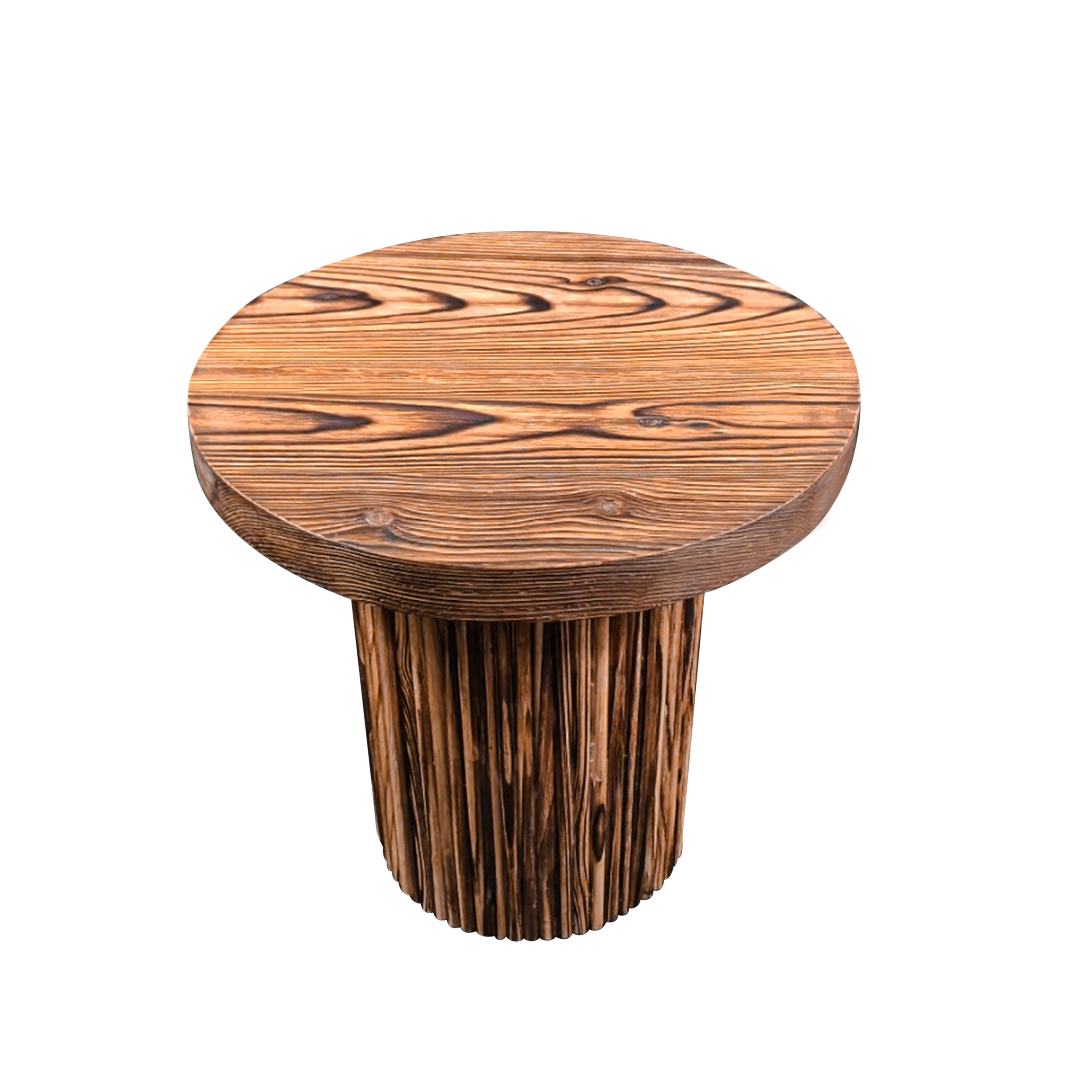 Yakisugi Burned Wooden Round Table