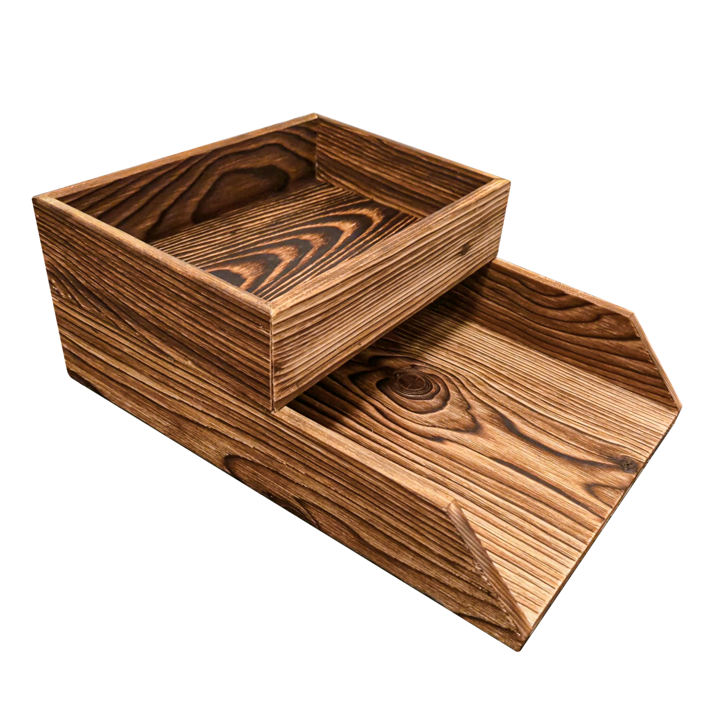 Yakisugi Burned Wooden File Sorter