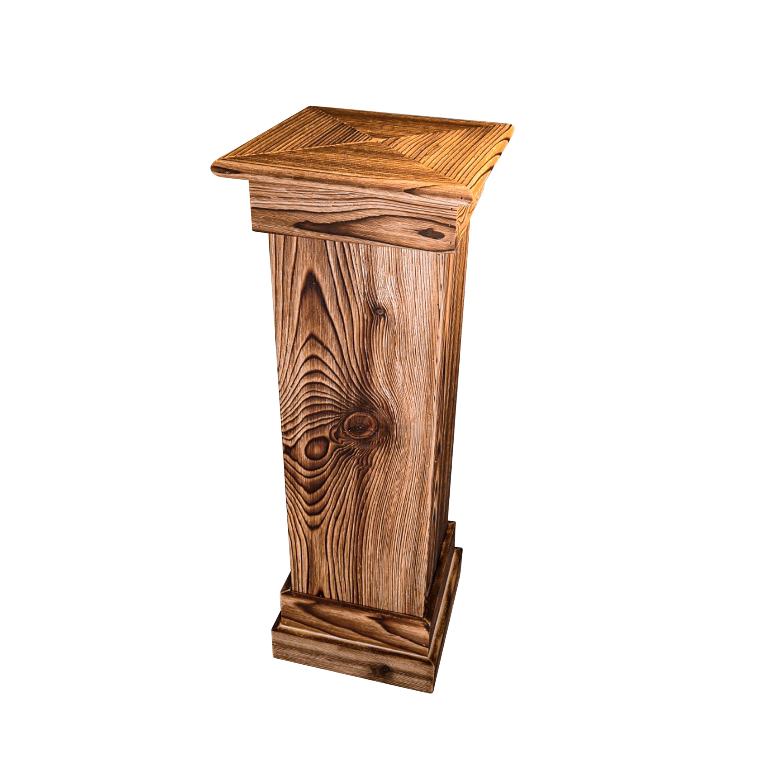 Yakisugi Burned Wooden Pedestals