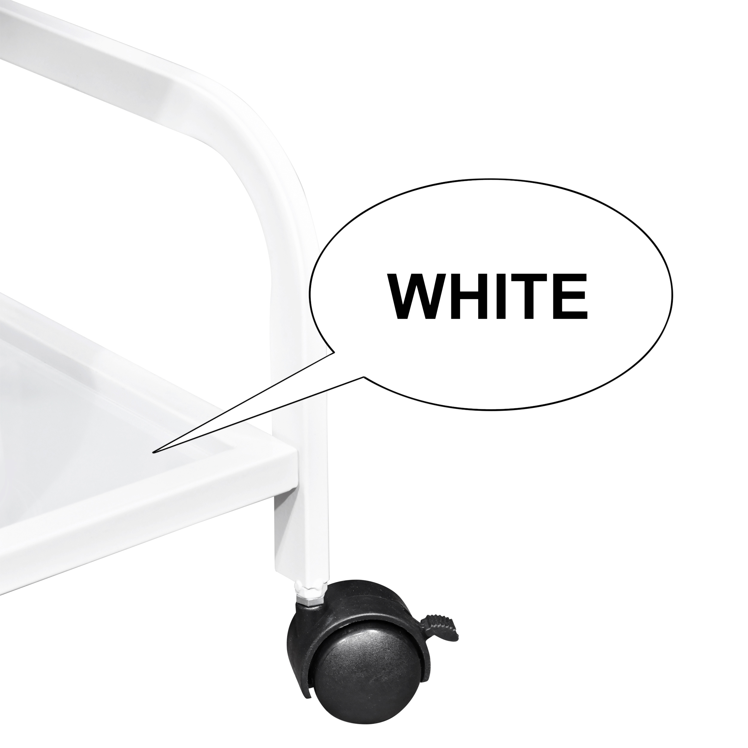 White 3-Tier Storage Trolley