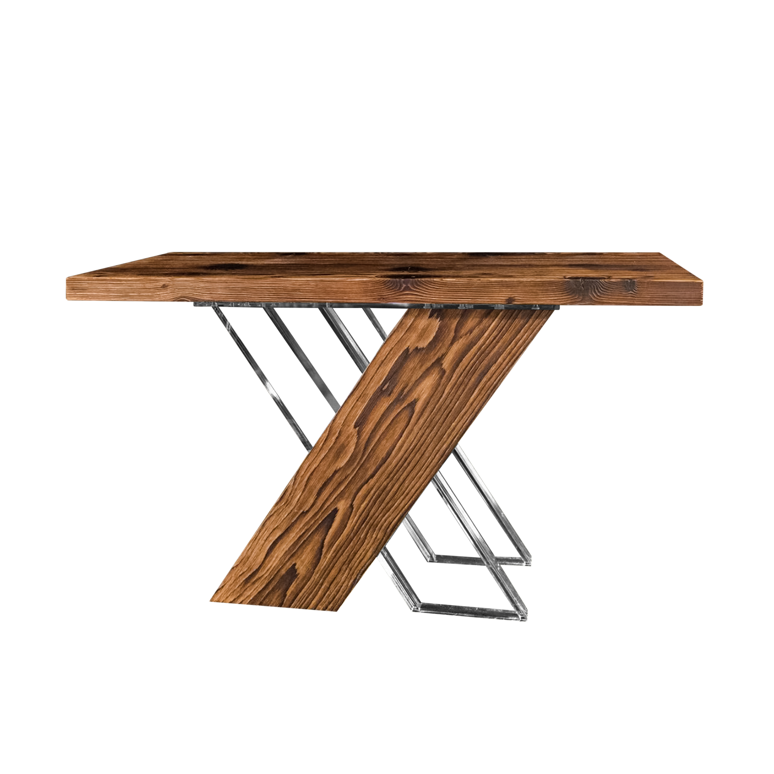 Table - Yakisugi Burned Wooden plus Acrylic Accent 