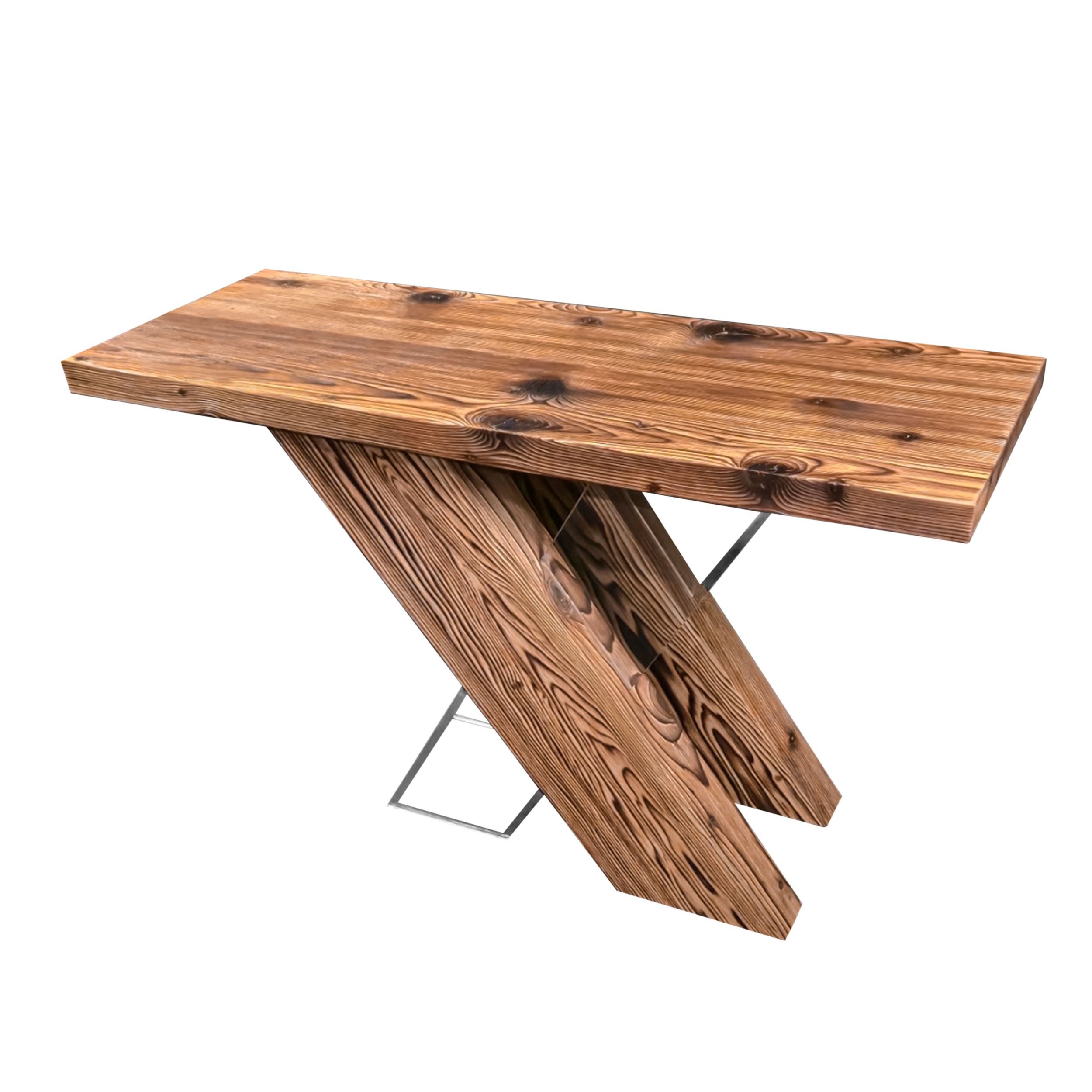 Table - Yakisugi Burned Wooden plus Acrylic Accent 