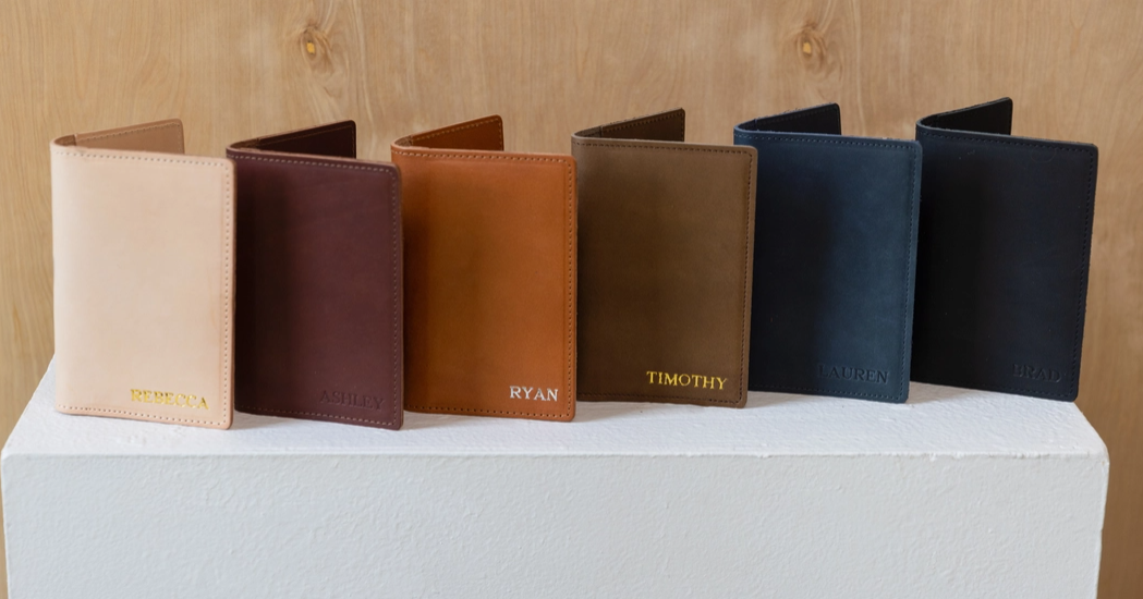 USA Made Leather Passport Wallet