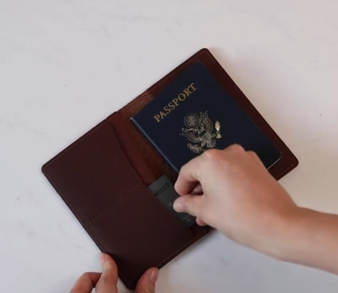 USA Made Leather Passport Wallet