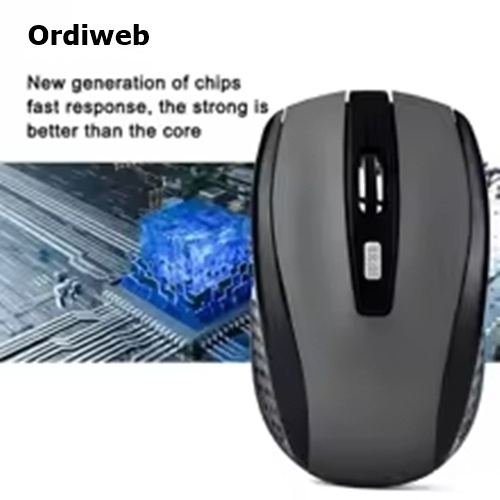 Souris sans fil 2.4G souris de jeu 2.4Ghz souris optique sans fil 6D mince Mini souris silencieuse DPI1600