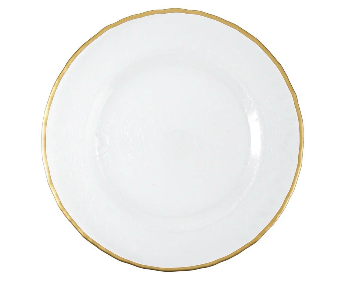 Gold Rim Glass Charger