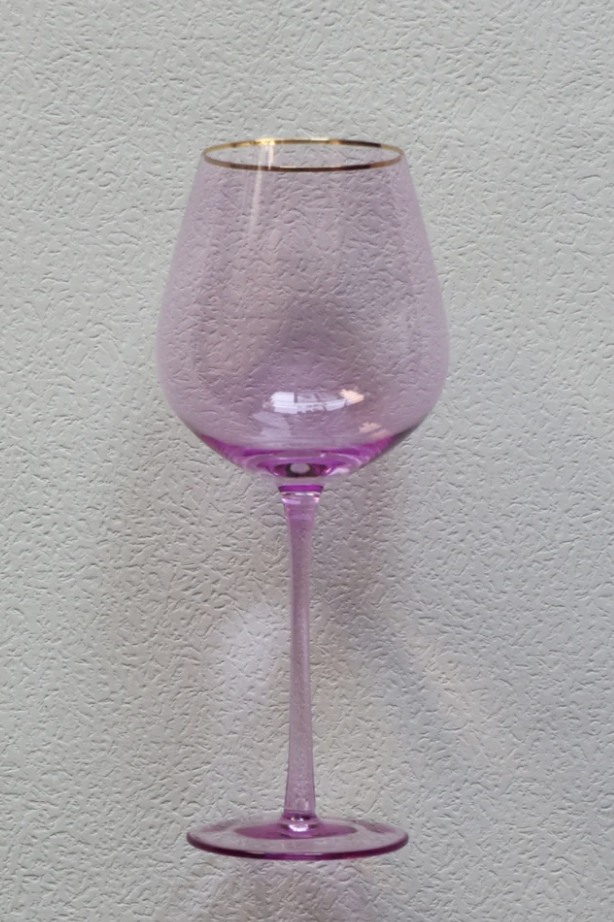Lilac Gold Rim Water