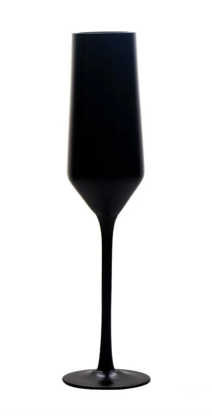 Matte Black Champagne Flute