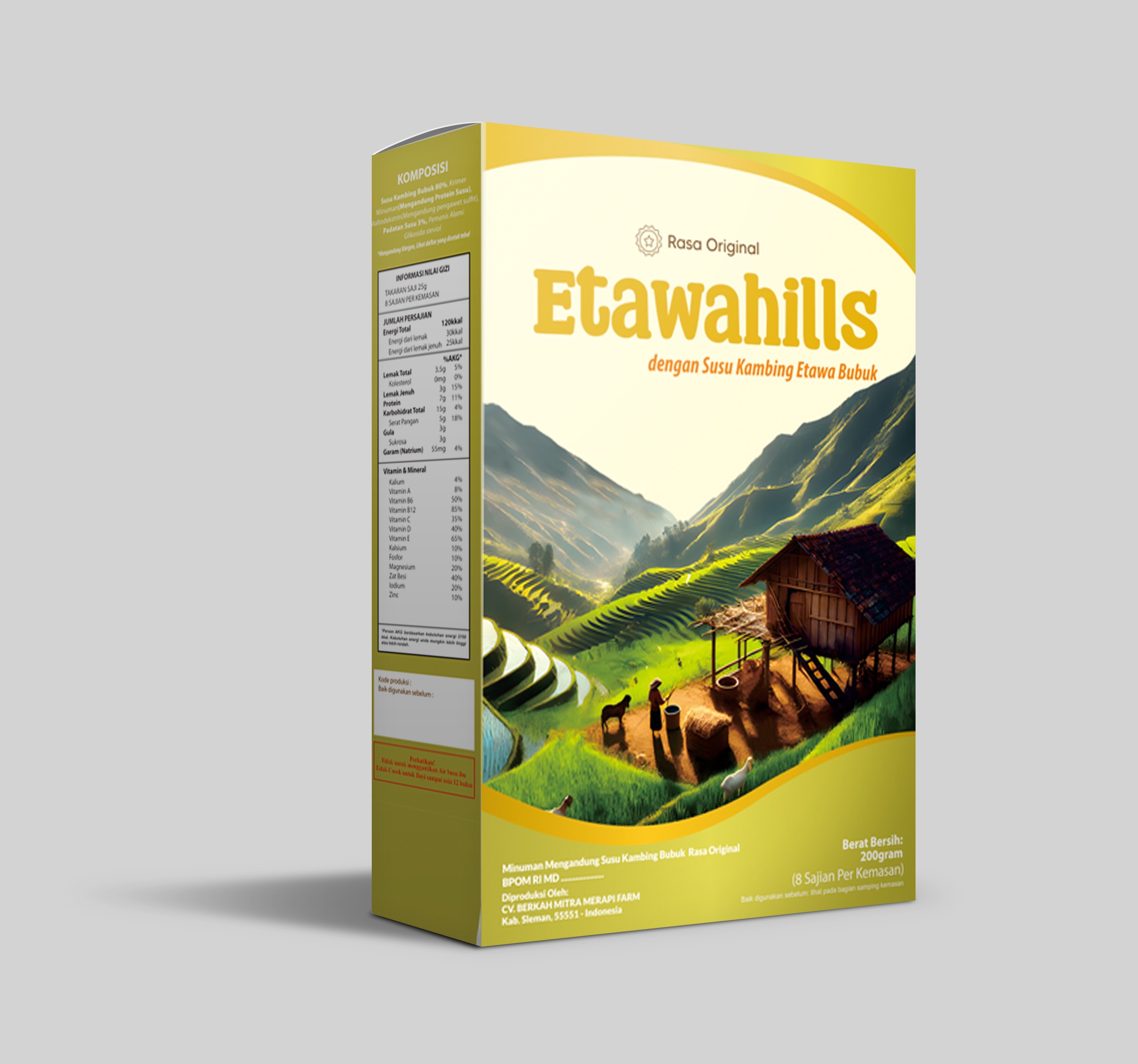 Paket Reseller Etawahills susu kambing bubuk 12 box