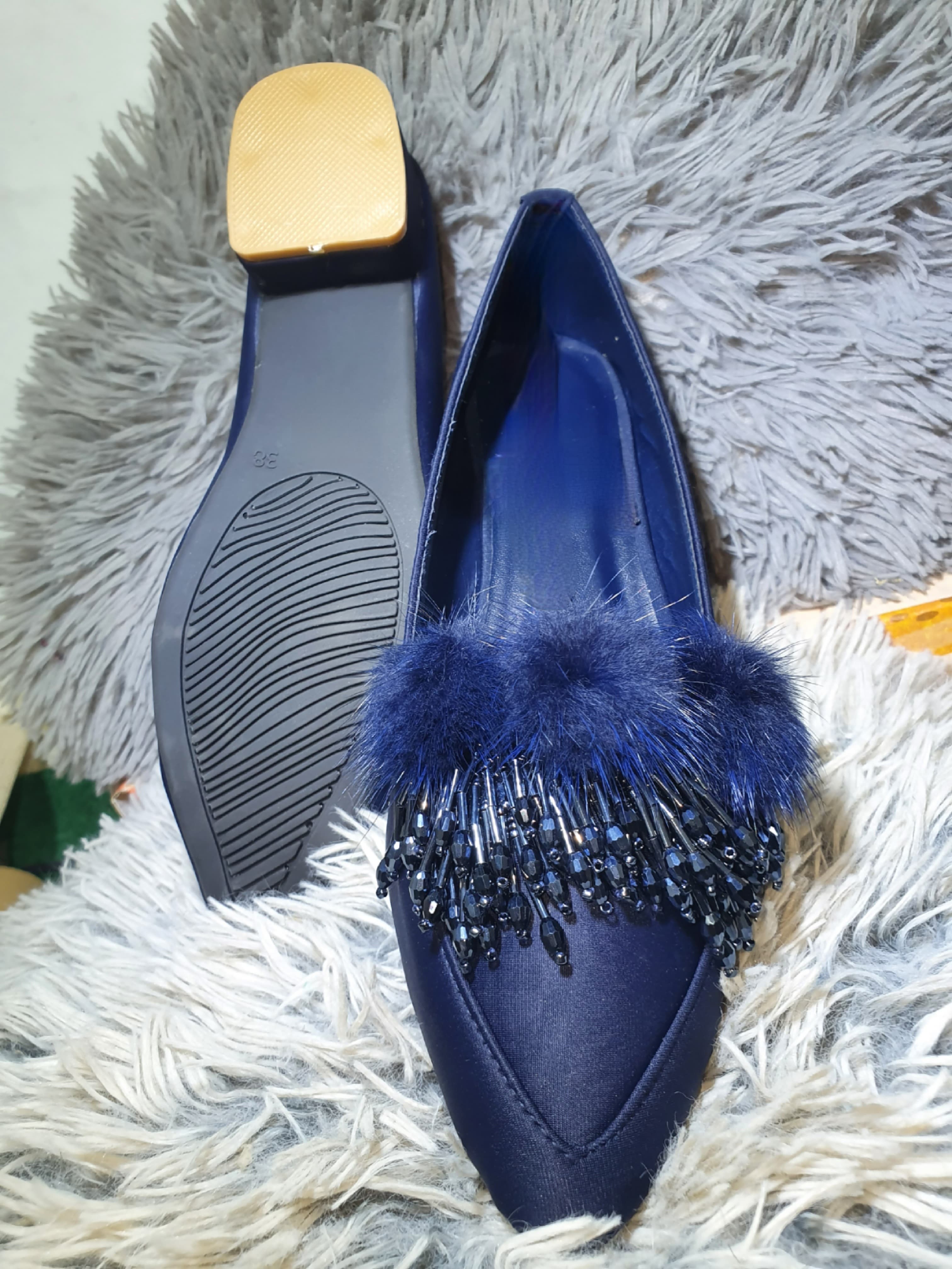 Fur-Trimmed Heel