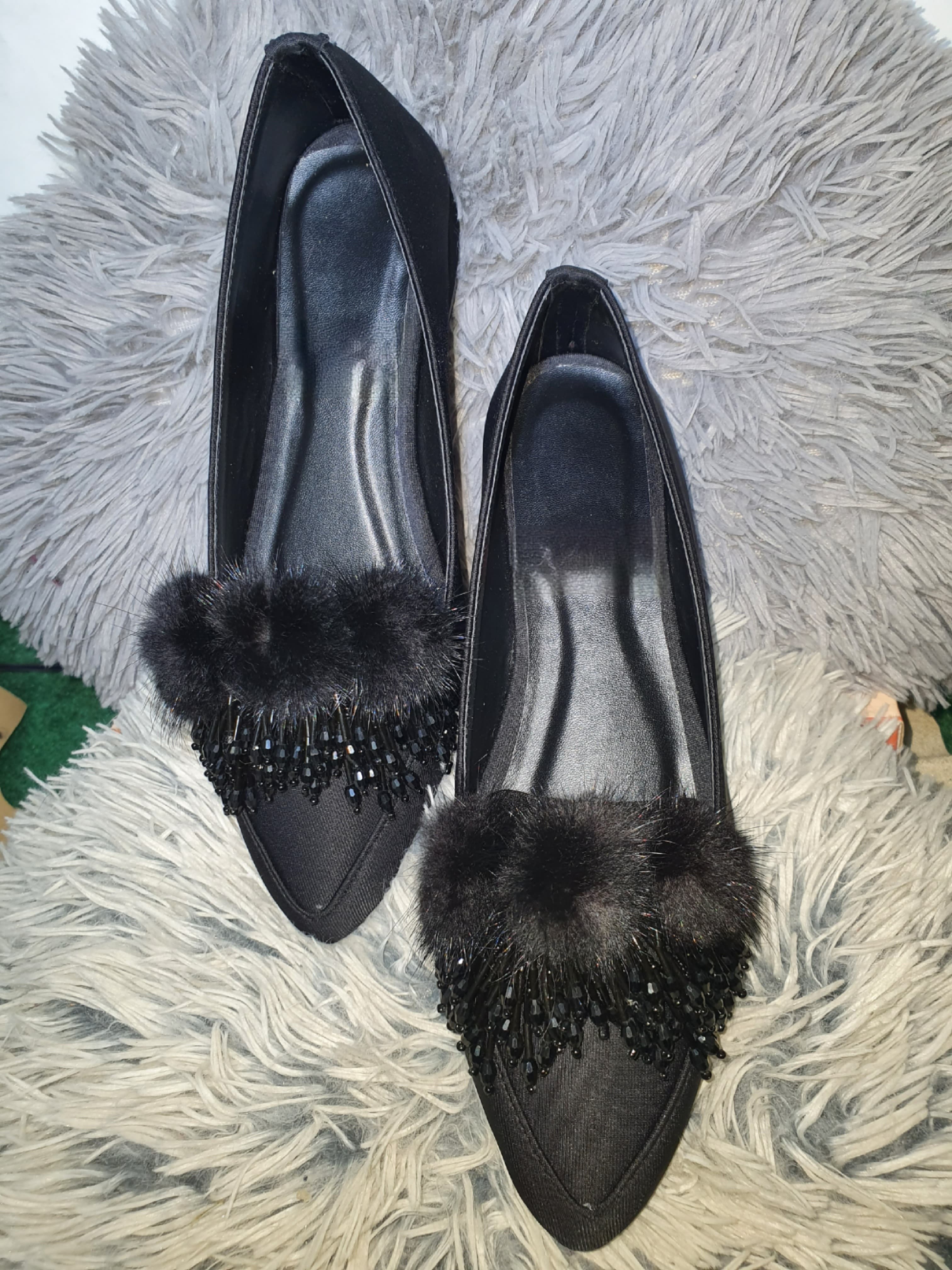Fur-Trimmed Heel