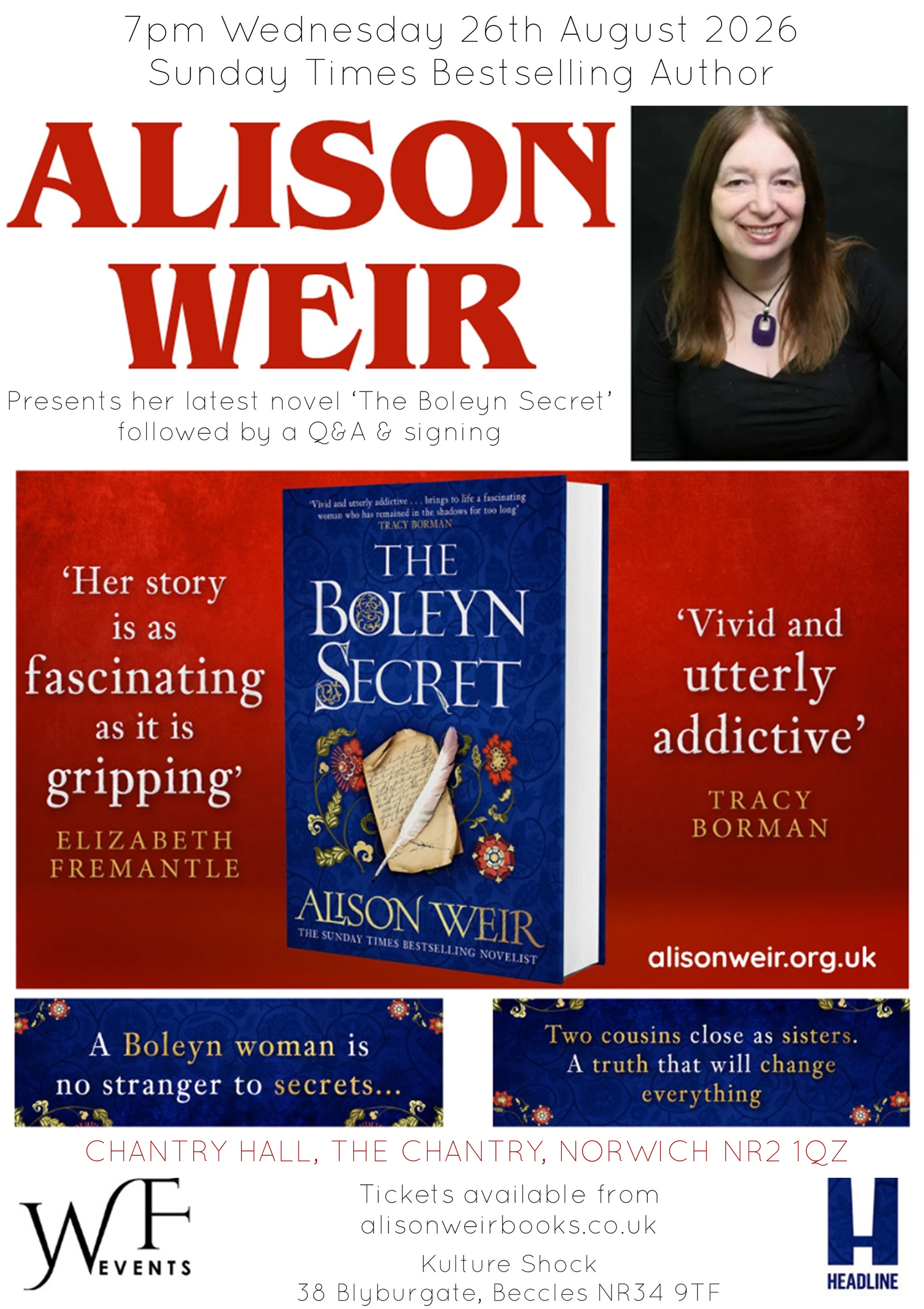 Alison Weir presents 'The Boleyn Secret' 