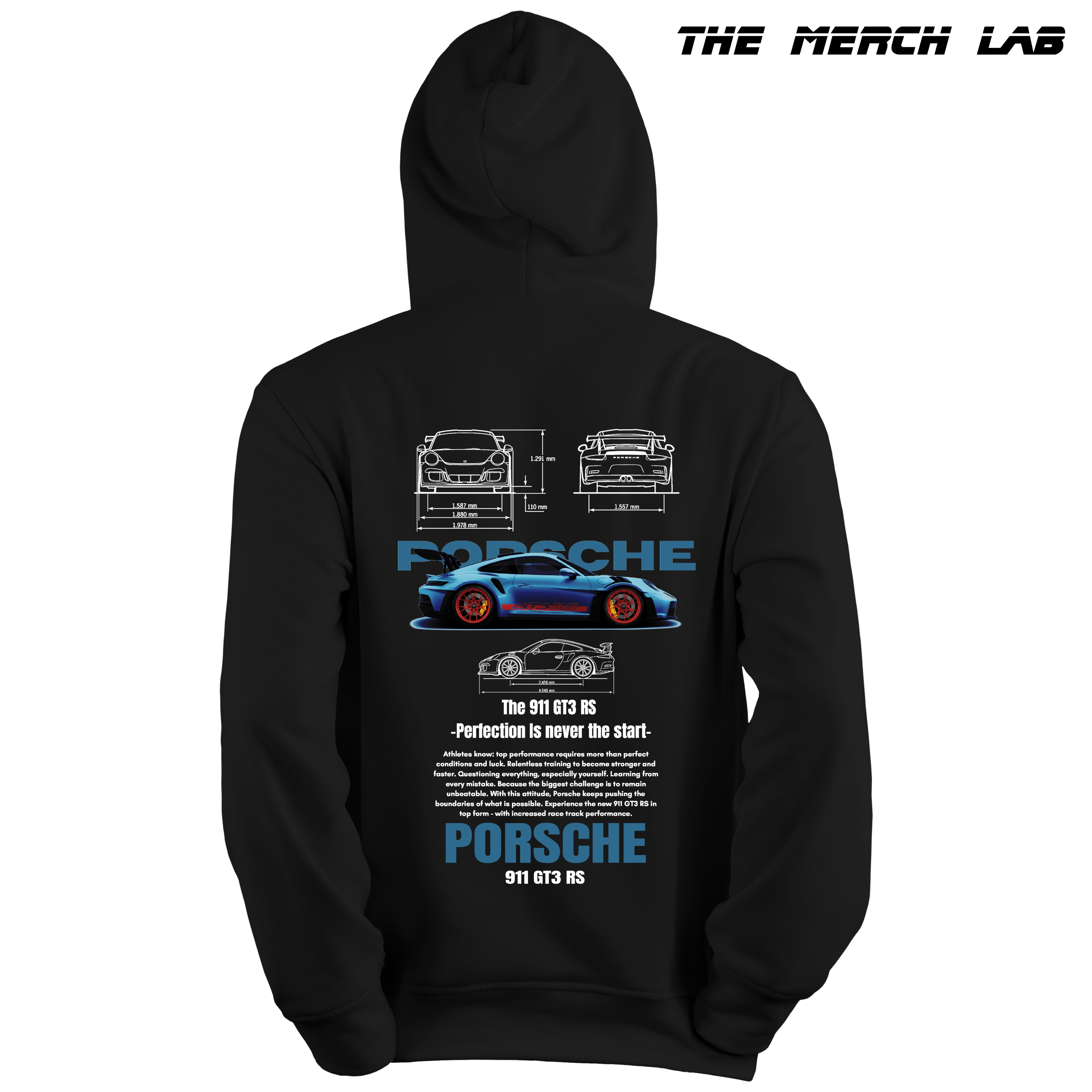 Porsche 911 Black Hoodie (Navy)
