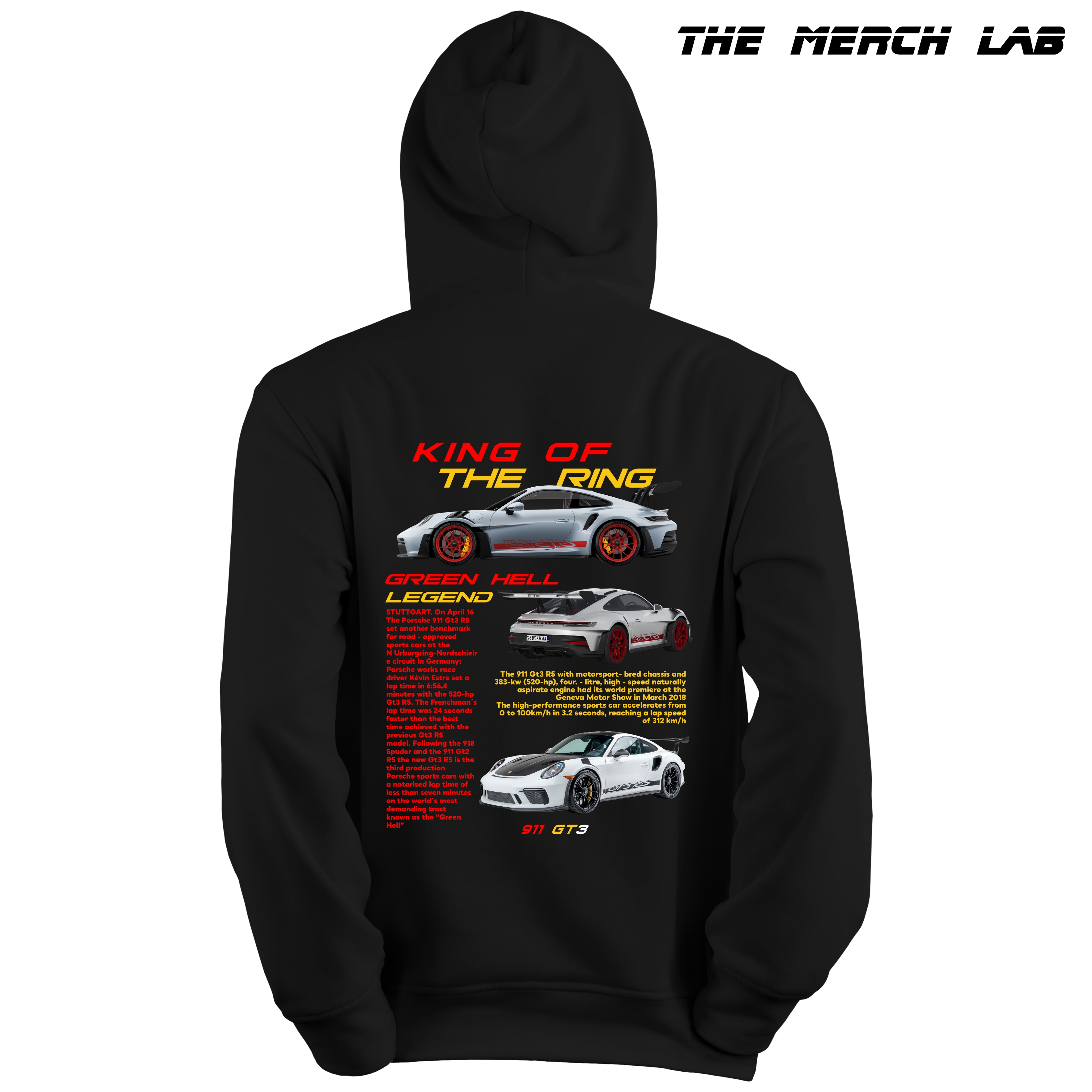 Porsche 911  Hoodie (Red-Yellow)