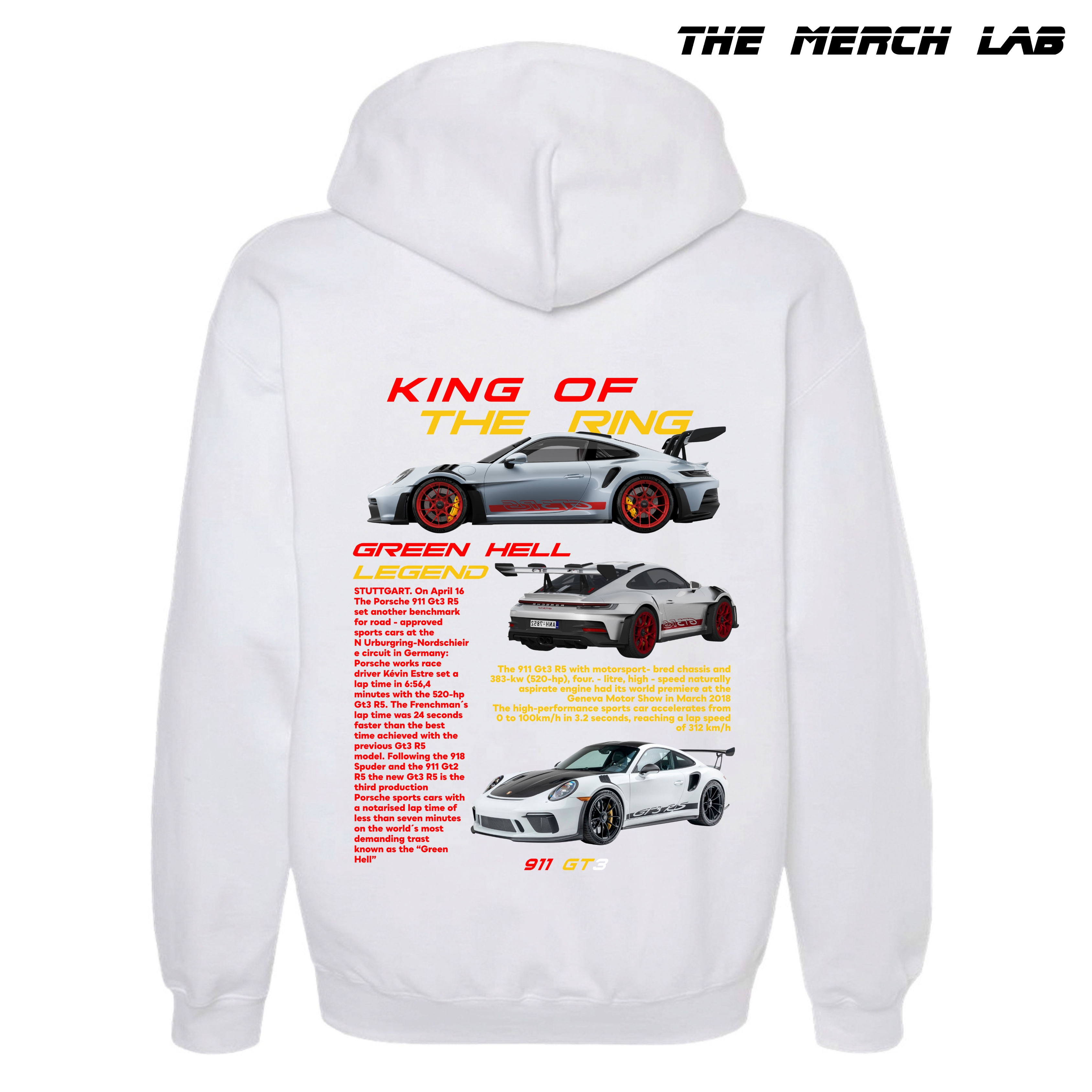 Porsche 911  Hoodie (Red-Yellow)
