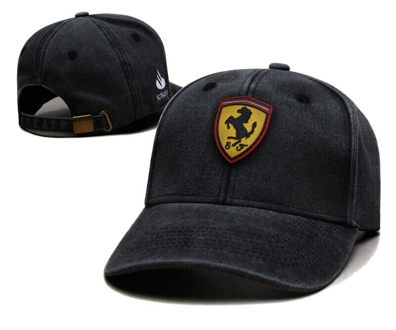 Ferrari Black Washed Cap