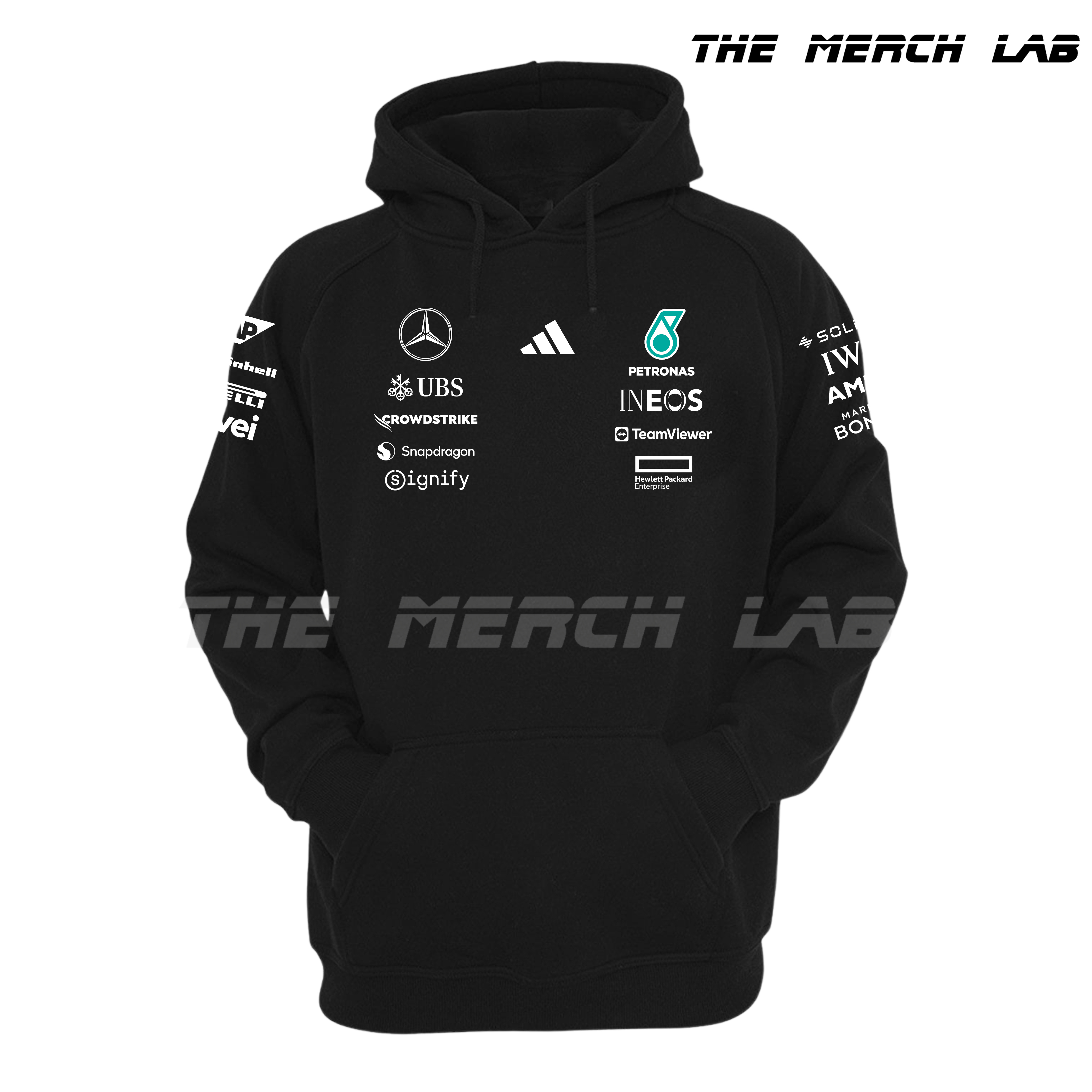 Mercedes F1 2025 Black Hoodie