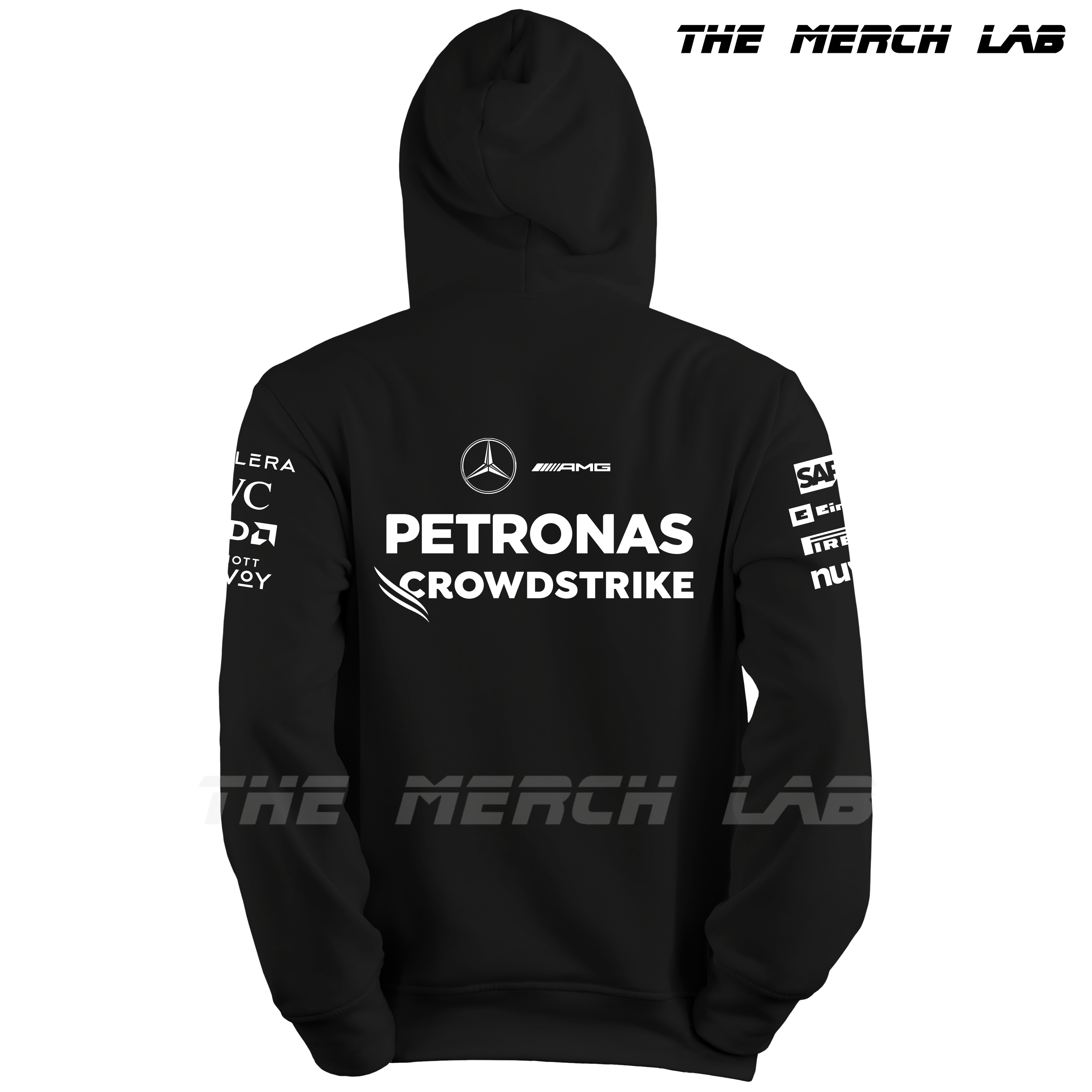 Mercedes F1 2025 Black Hoodie
