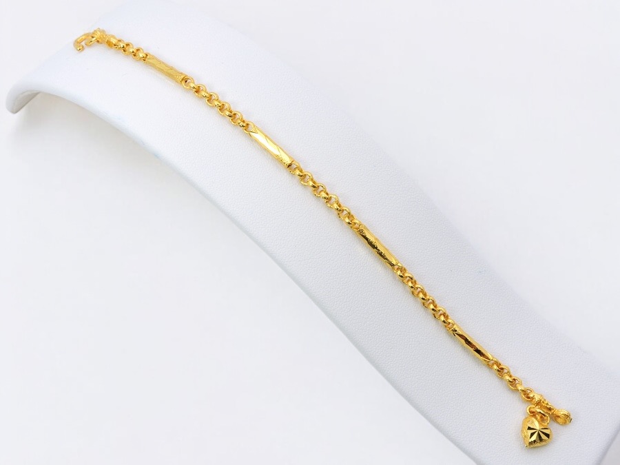 Elegant Straw-like Style Gold Bracelet
