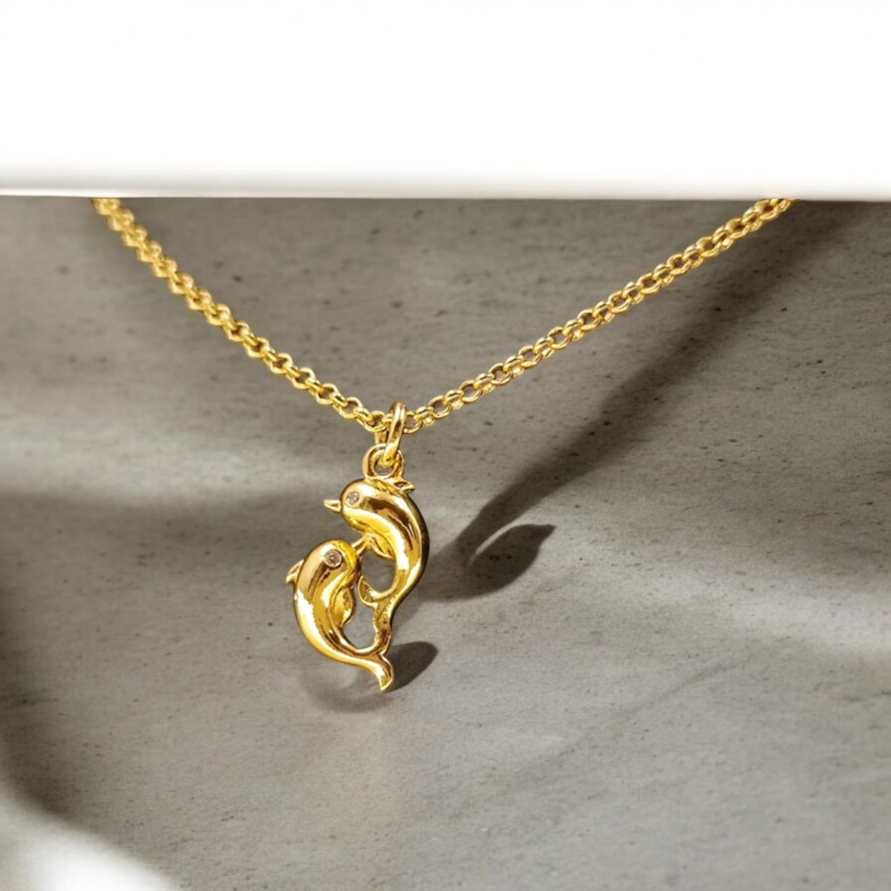 Golden Dolphin Necklace