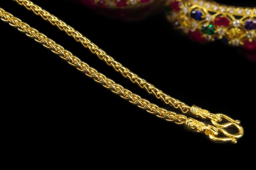 Squirrel-tail Style Gold Necklace