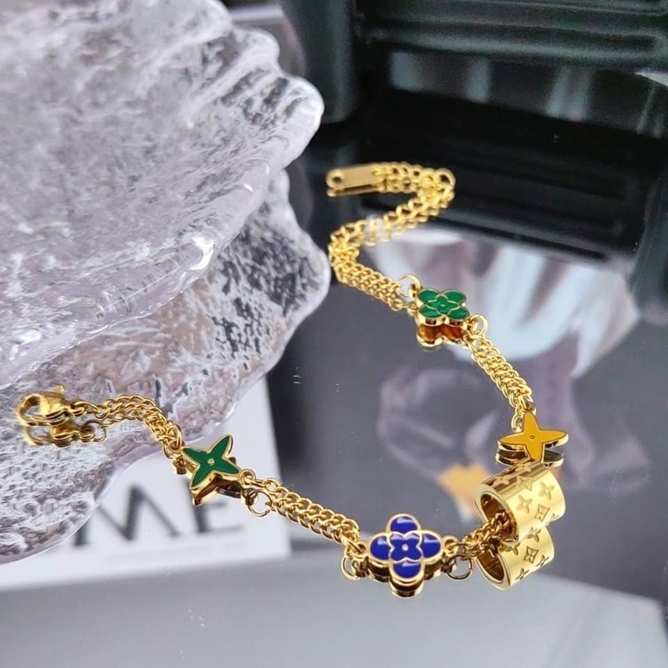 Green Blue Charm Bracelet
