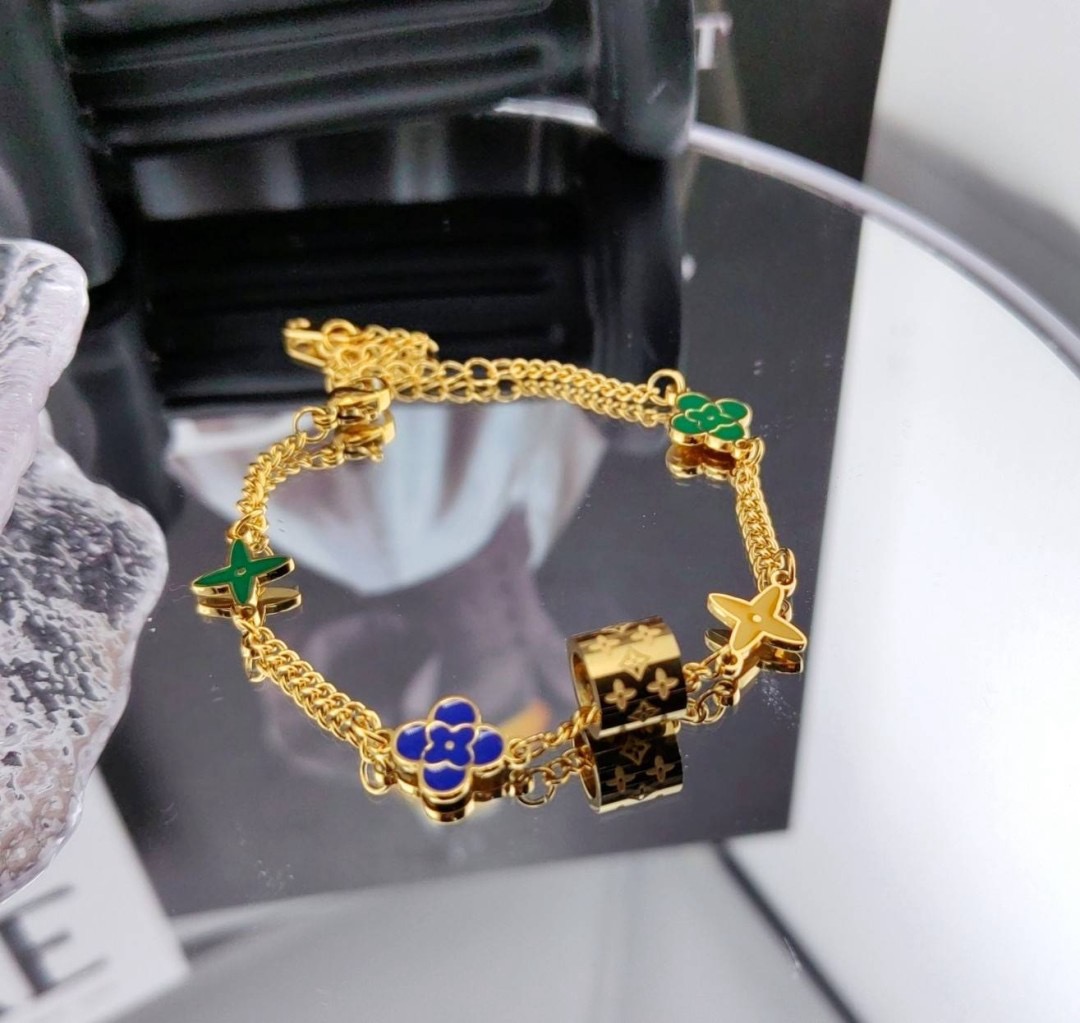 Green Blue Charm Bracelet