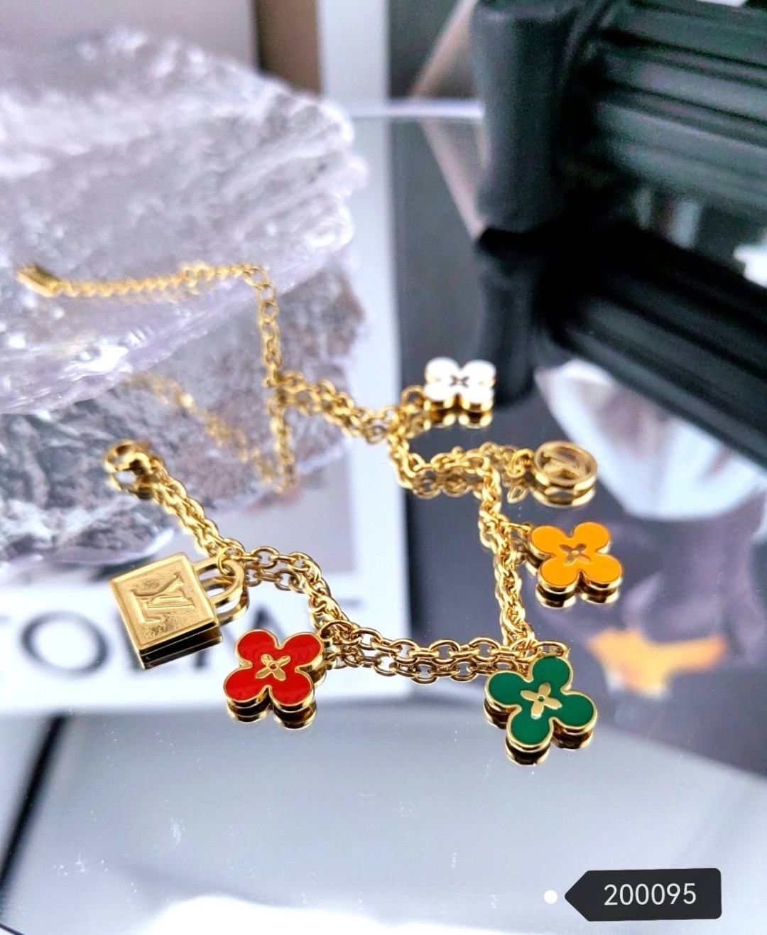 Elegant Floral Gold Bracelet