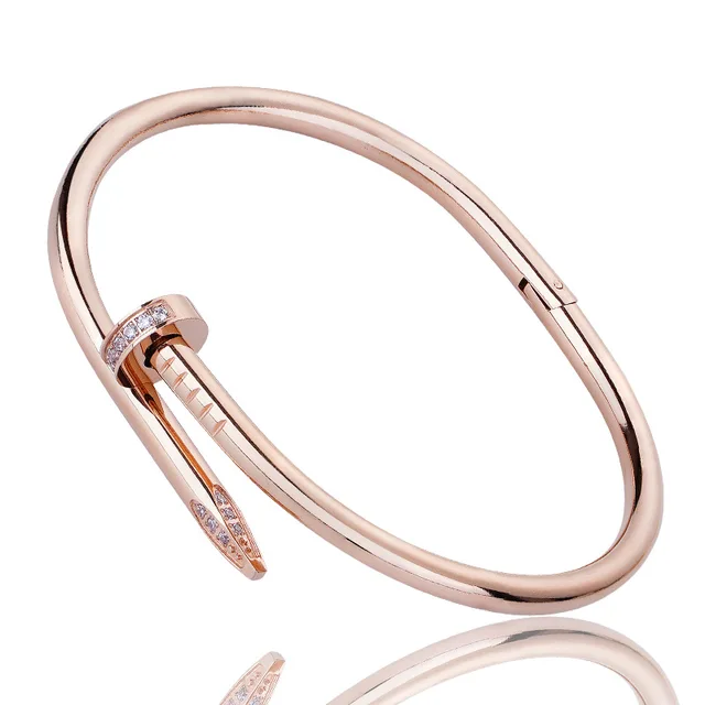 Nail Bangle with Zircon