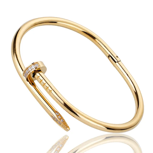 Nail Bangle with Zircon