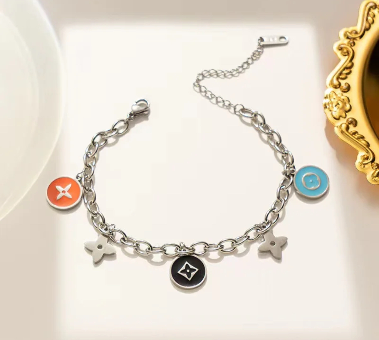 Colourful Dangling Charm Bracelet