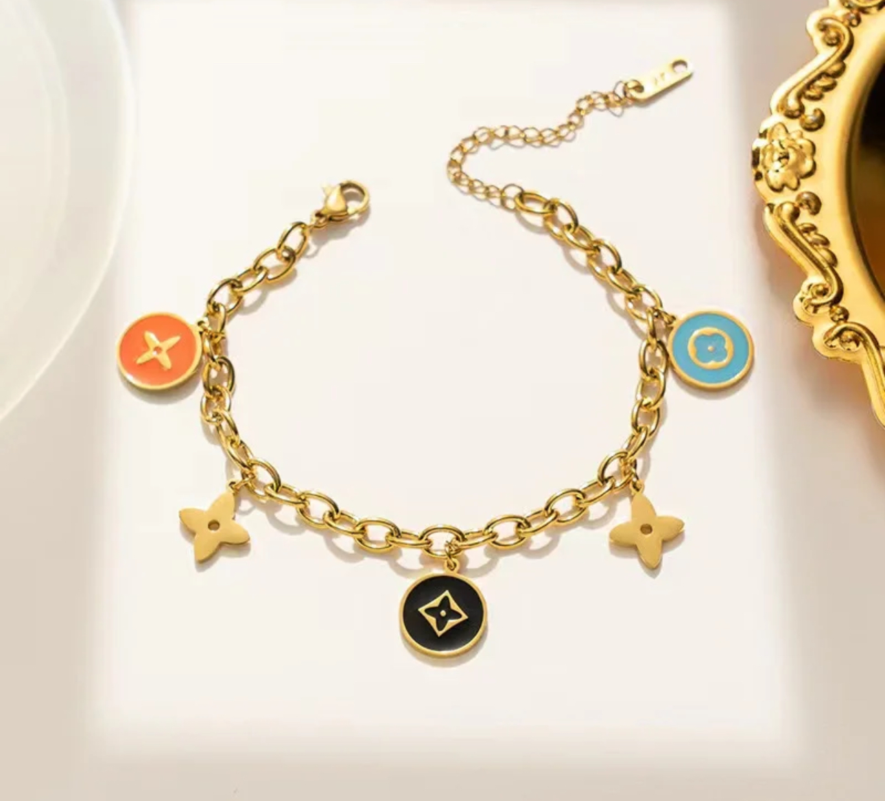 Colourful Dangling Charm Bracelet