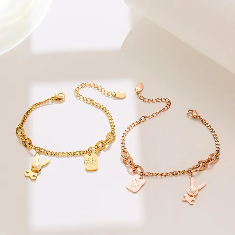 Gold Bunny Charm Bracelets