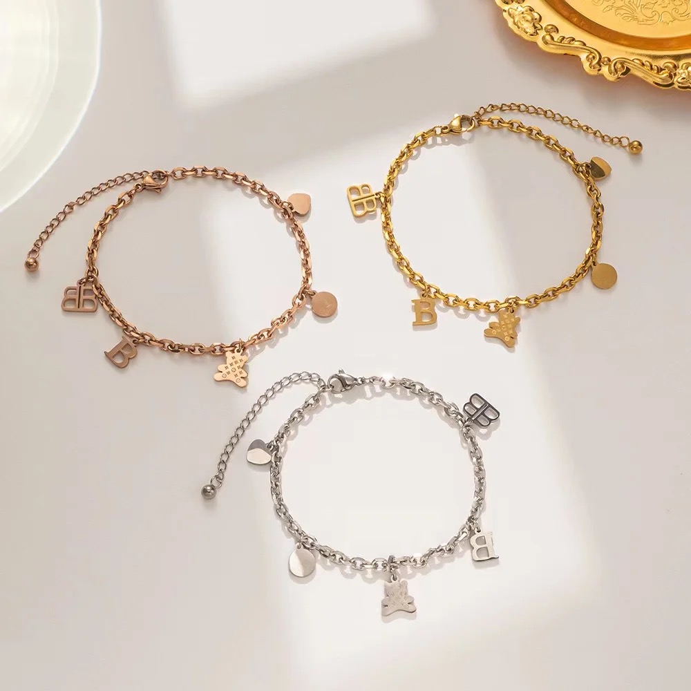 Lovely Dangling BB Charm Bracelet