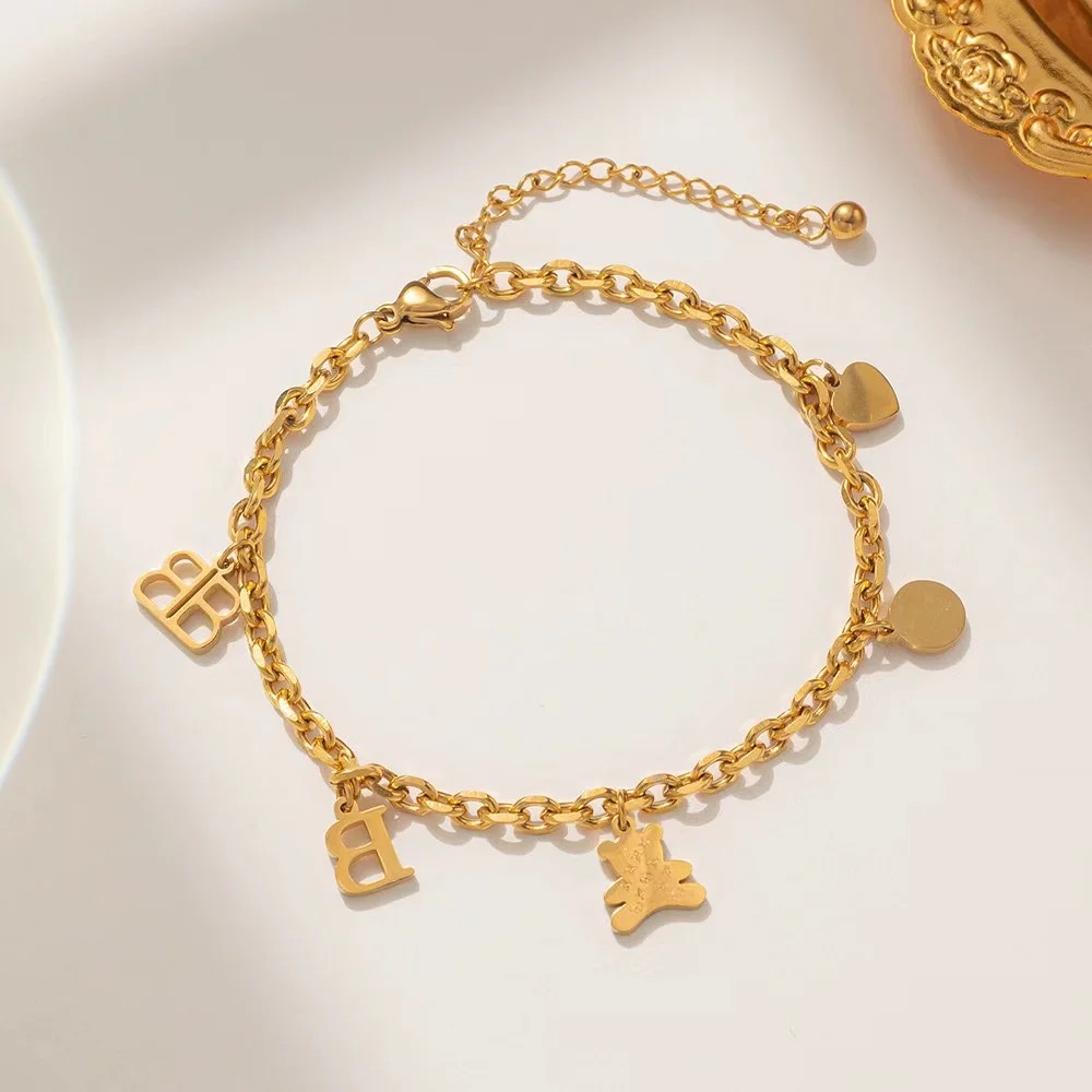 Lovely Dangling BB Charm Bracelet