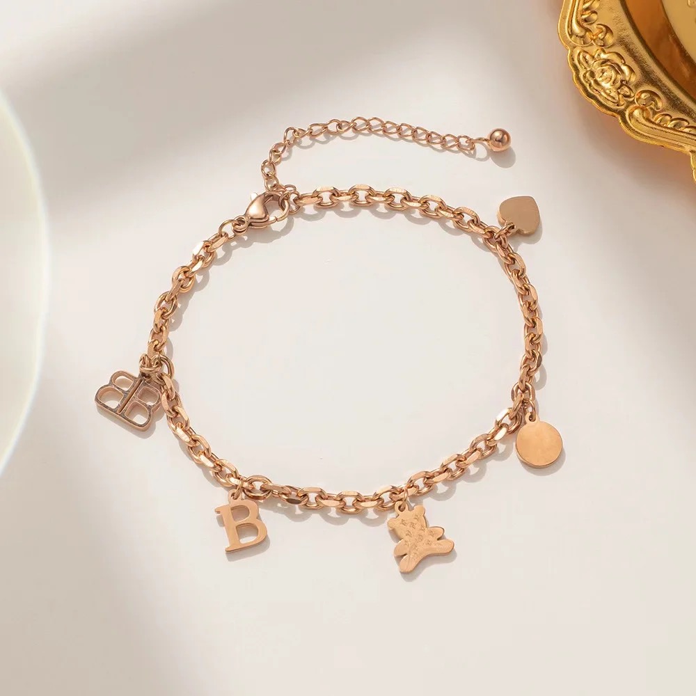 Lovely Dangling BB Charm Bracelet