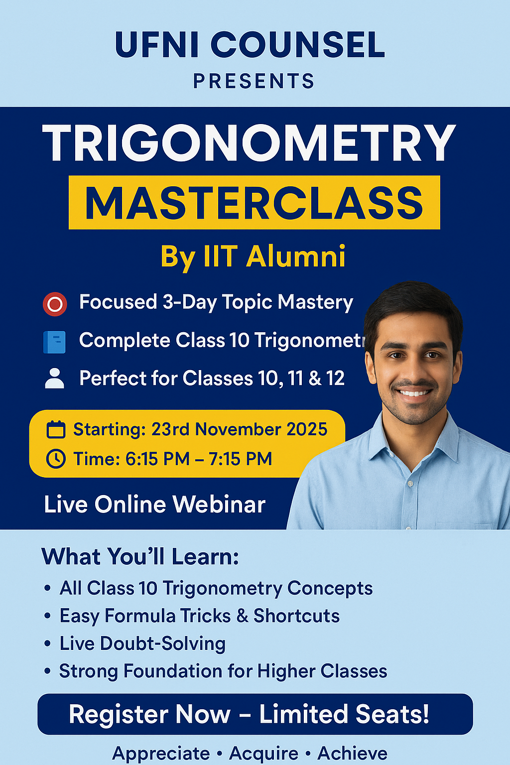 Trigonometry Masterclass by IIT Alumni
