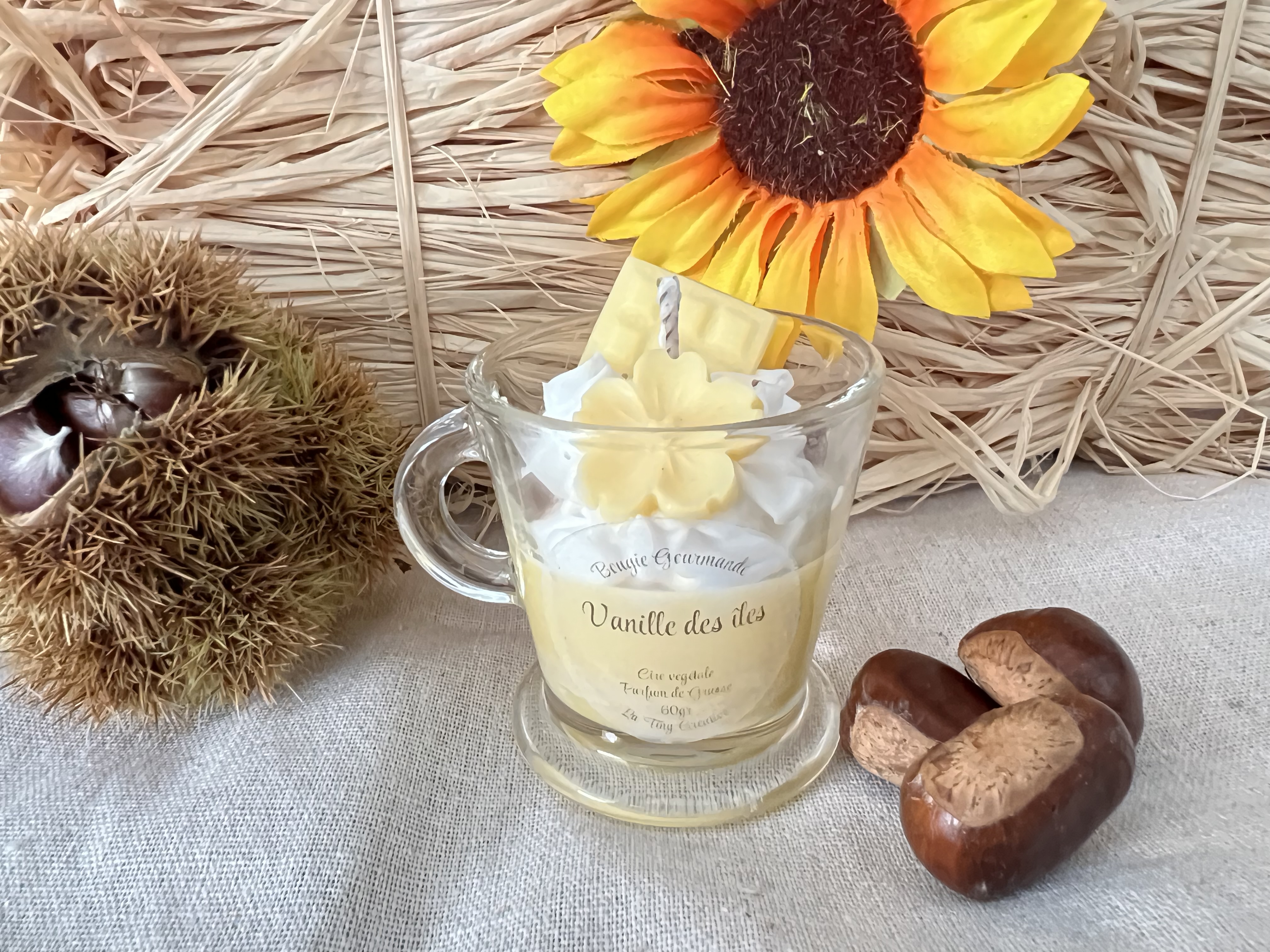 Mini Bougie Gourmande parfumée Vanille des îles