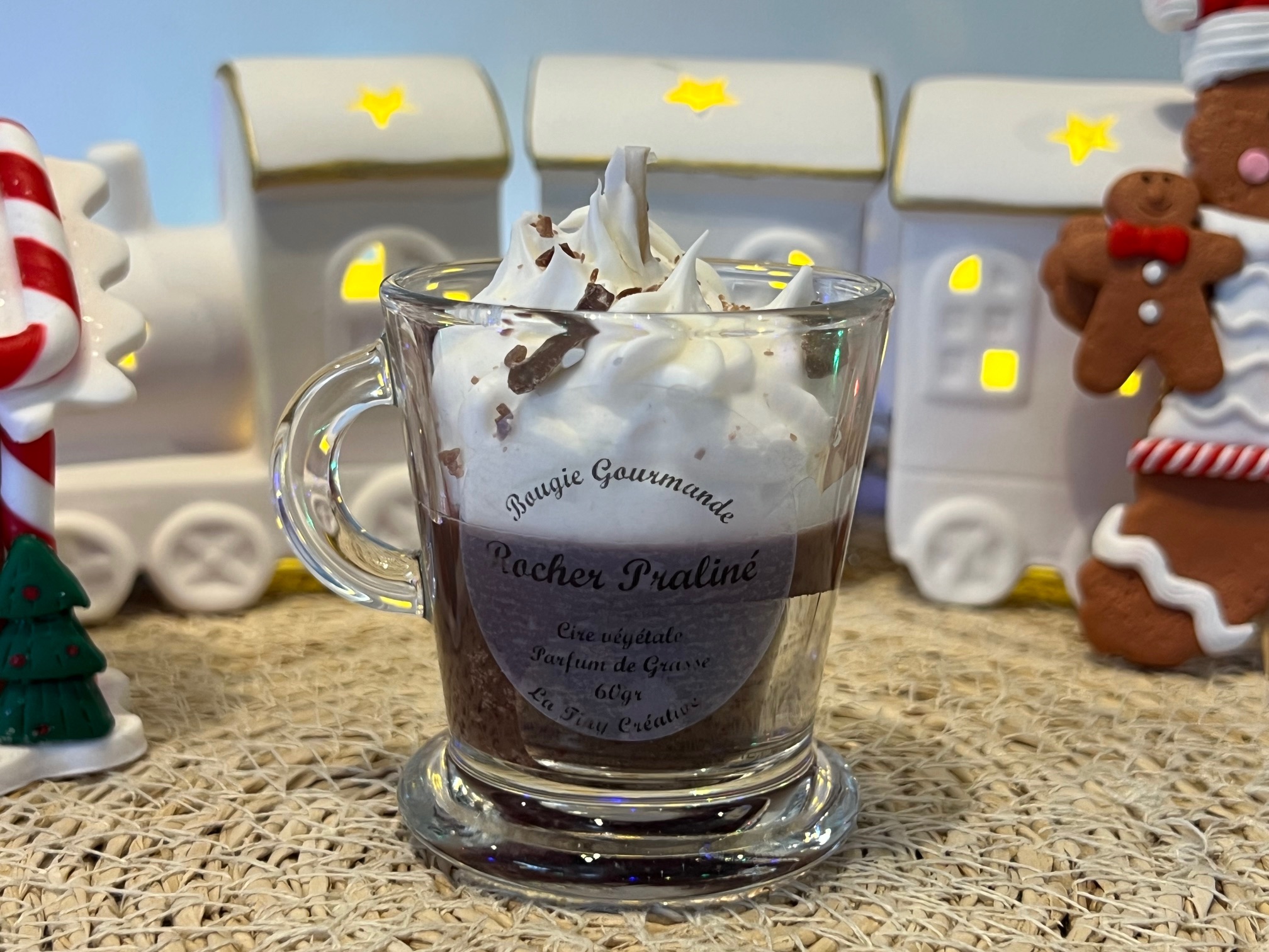 Mini Bougie Gourmande parfumée Rocher Praliné