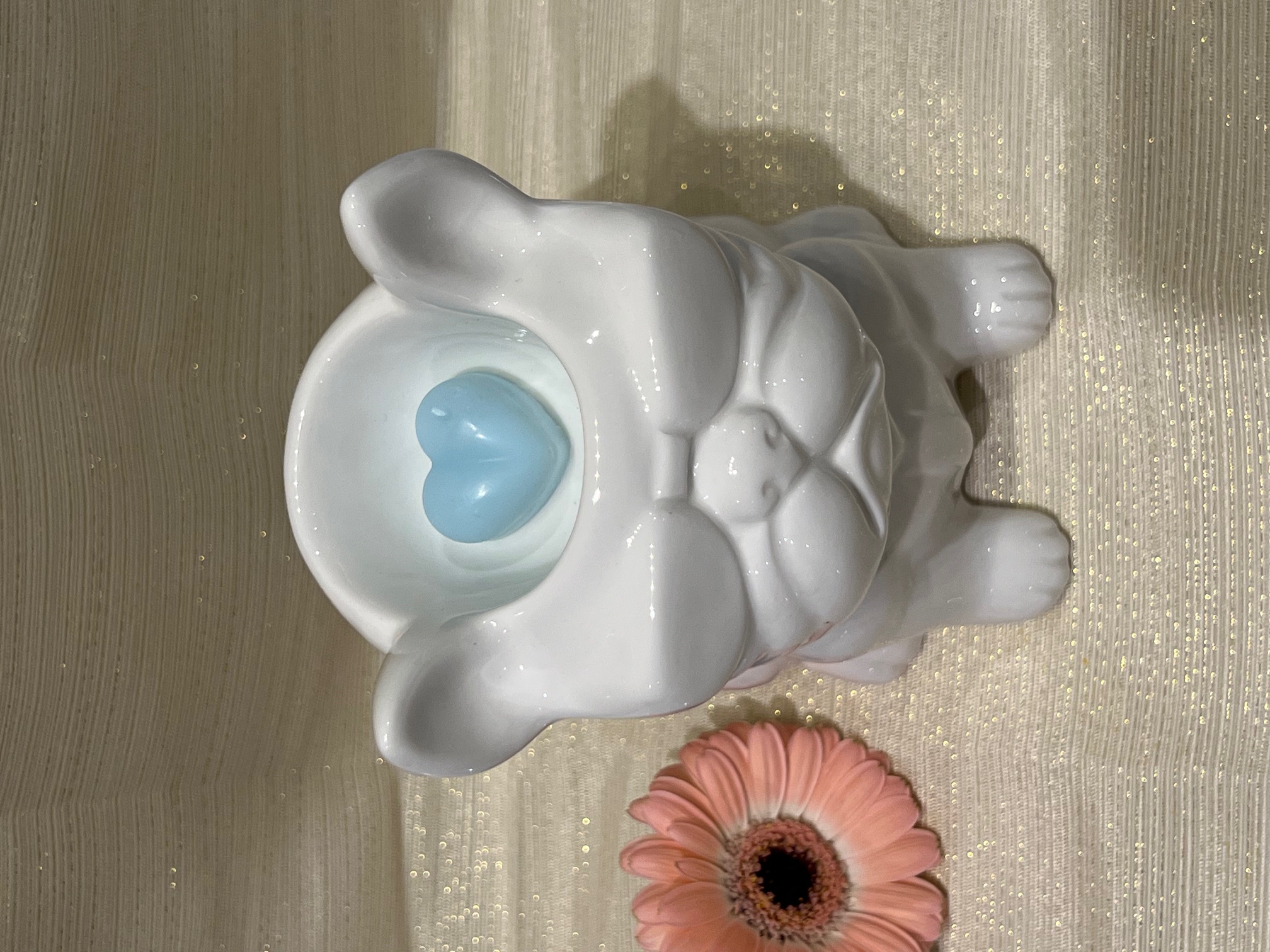 Brûle Parfum Bouledogue en céramique