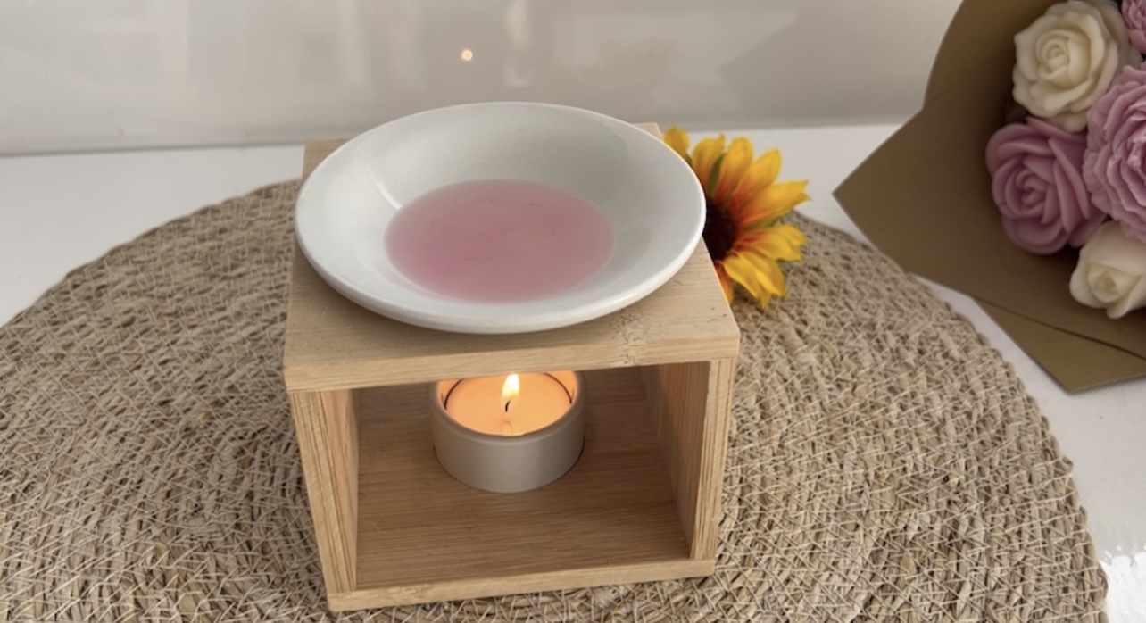 Fondant pour gender reveal en forme de cœur