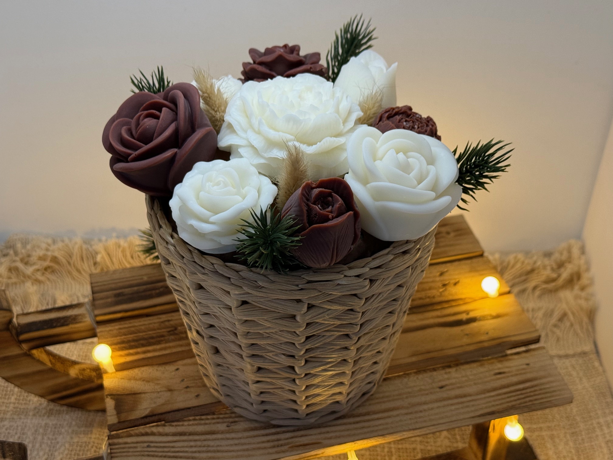 Bouquet de Fondants parfumés avec pot